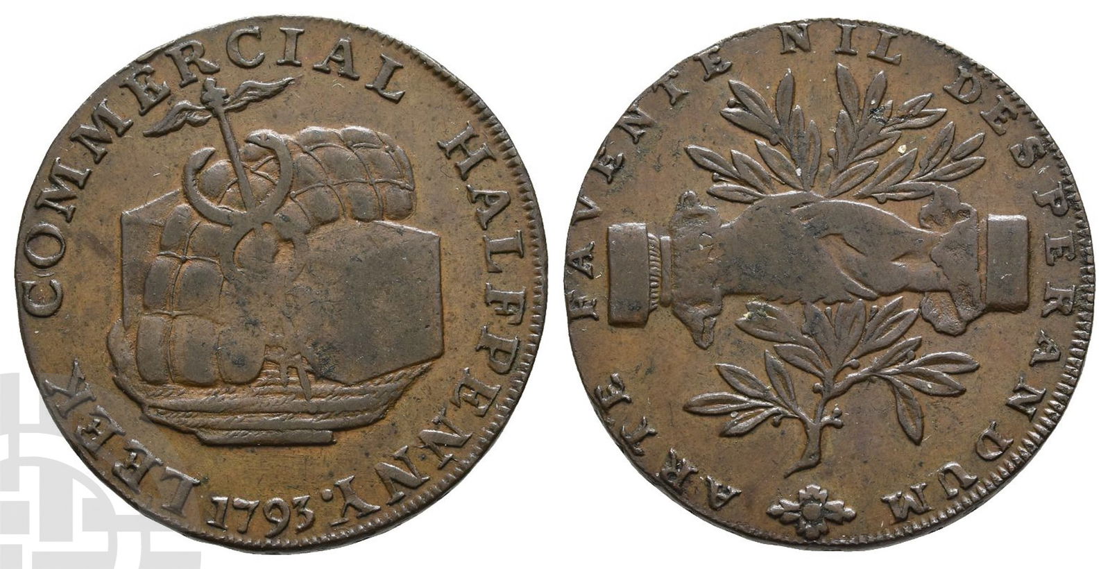 Great Britain. Leek, Staffordshire AE Halfpenny Token. (1 of 1)