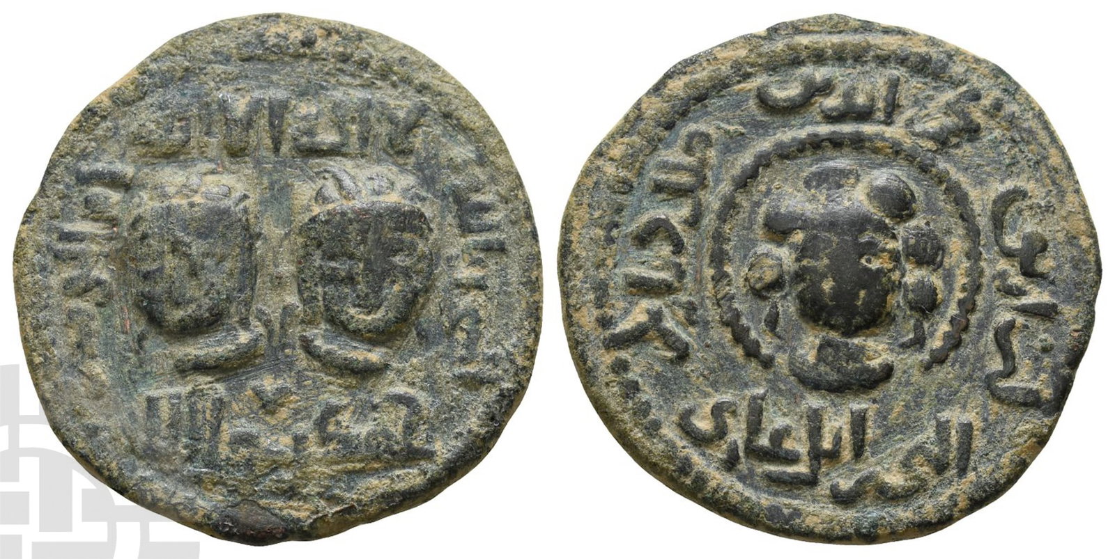 Islamic, Artuqids of Mardin. Najm al-Din Alpi AE Dirham. (1 of 1)