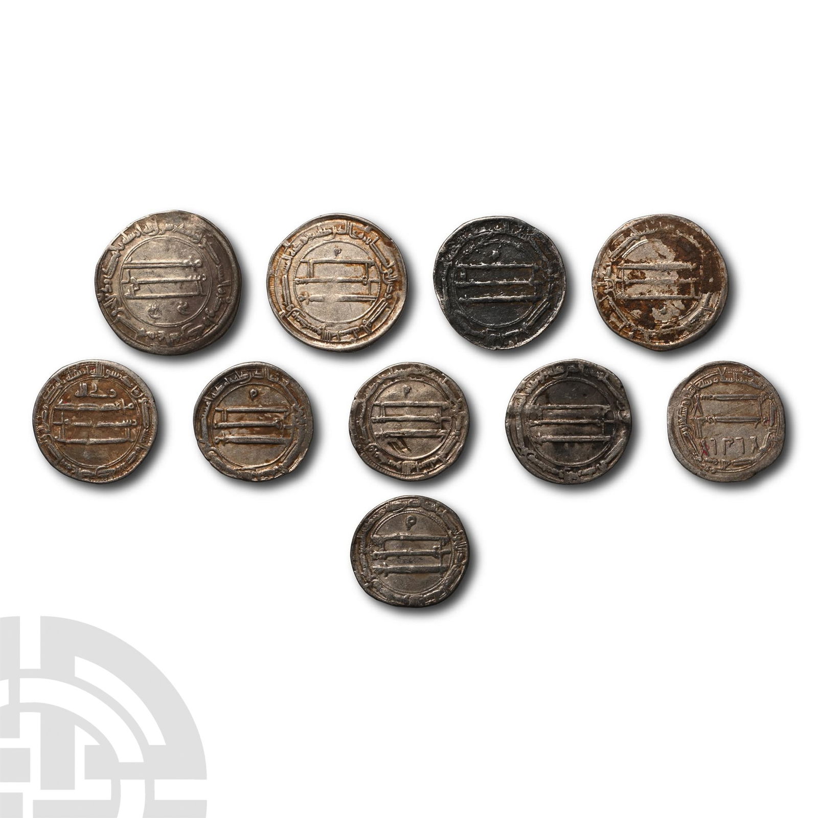 Islamic, Abbasid Dynasty. AR Dirham Group [10]. (1 of 2)