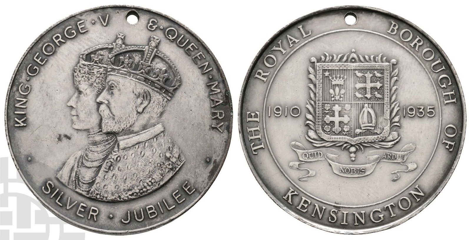 Commemorative Medals - Great Britain. George V and Queen Mary, Kensington AR Silver Jubilee Medal. (1 of 1)