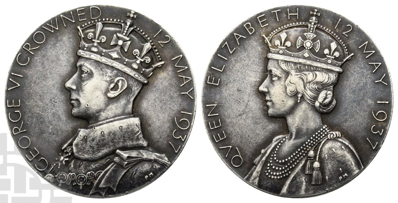Great Britain. Windsor, George VI with Elizabeth AR Coronation Medal. (1 of 1)