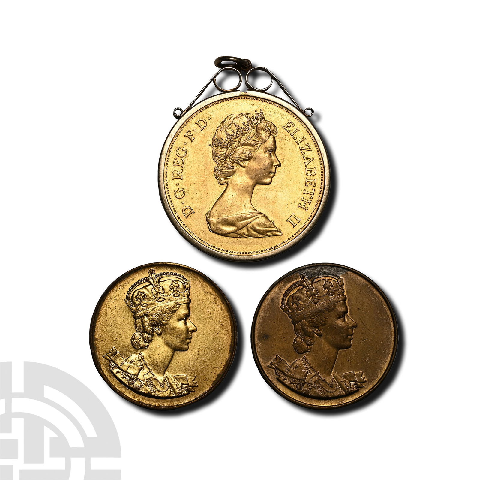 Elizabeth II Gilt Medal Group. (1 of 2)