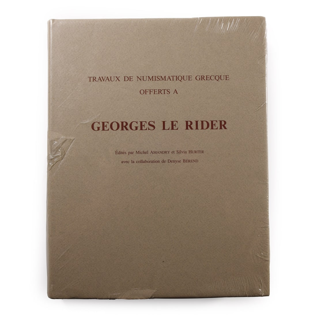 Numismatic Books - Travaux de Numismatique Grecque Offerts a Georges Le Rider (1 of 1)