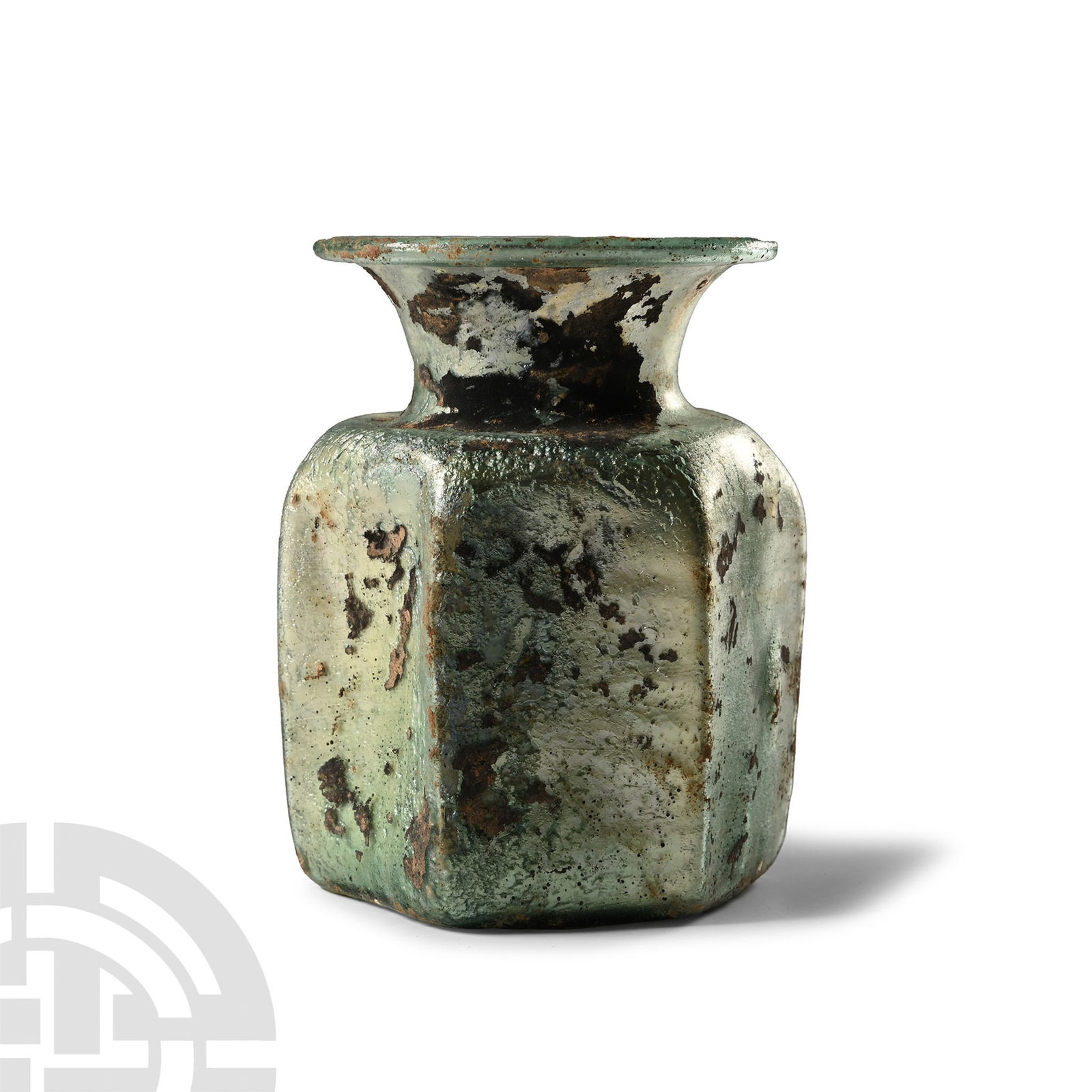Roman Six-Sided Glass Jar with Iridescence (1 of 1)