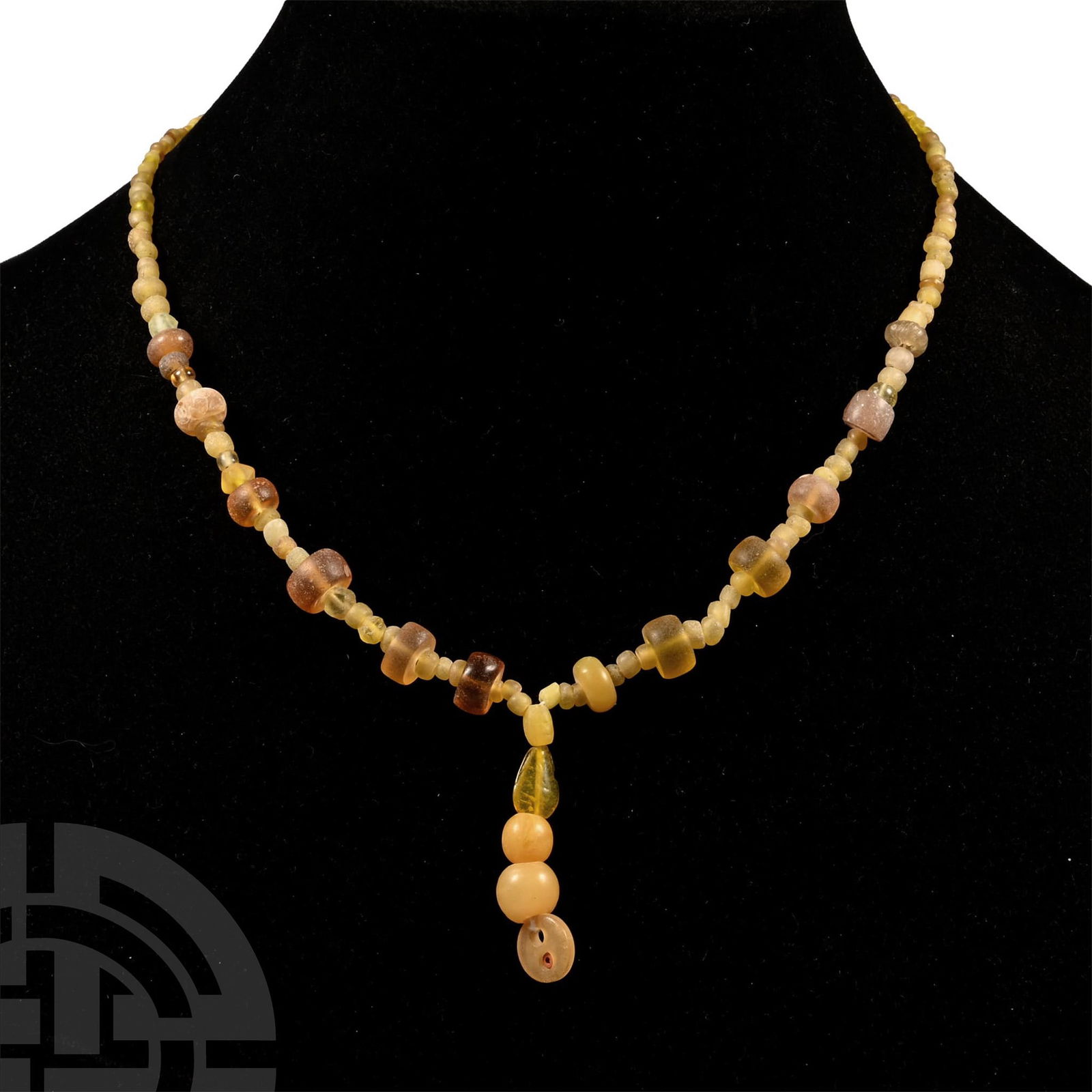 Roman Stone and Glass Bead Necklace String (1 of 1)