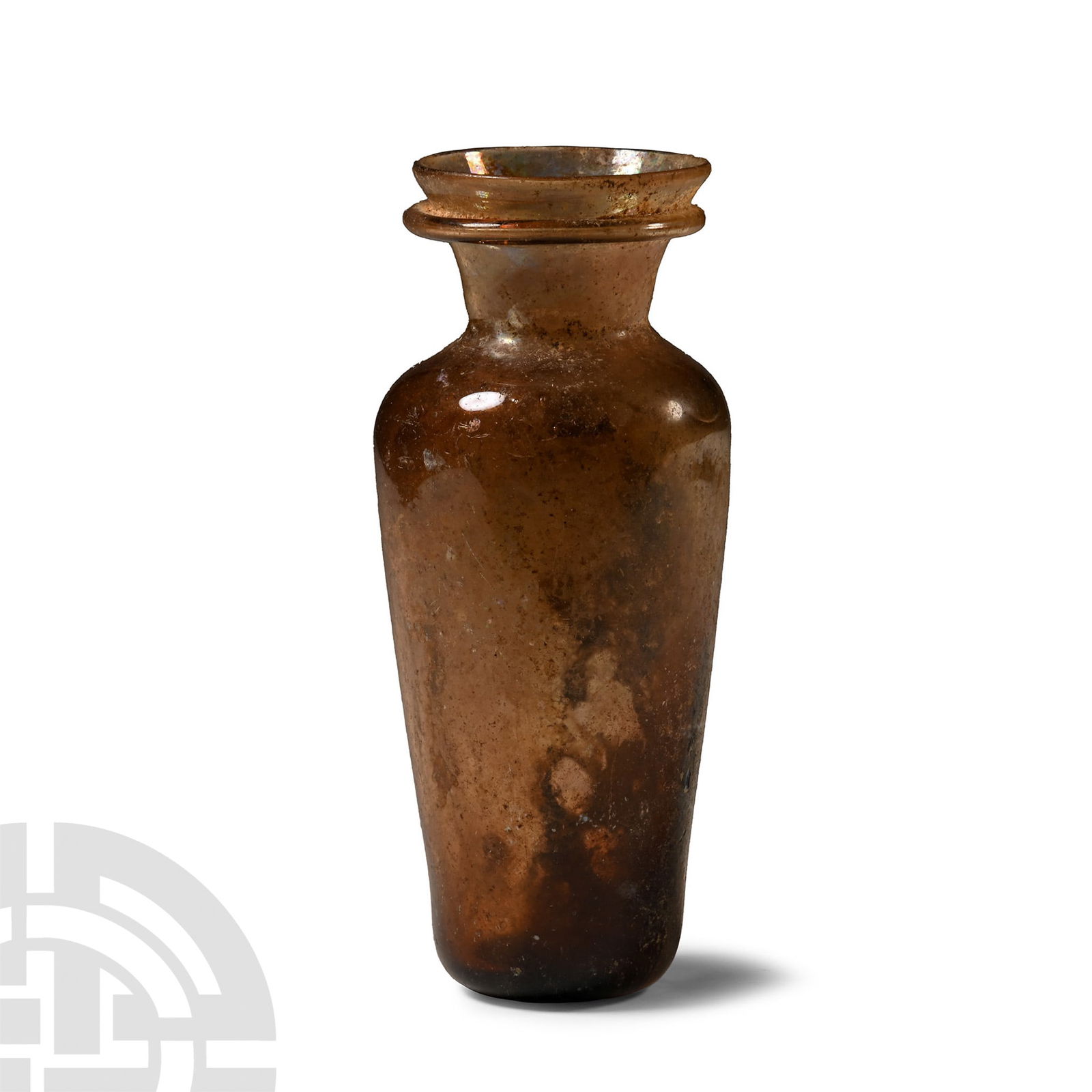 Roman Aubergine Glass Flask (1 of 1)