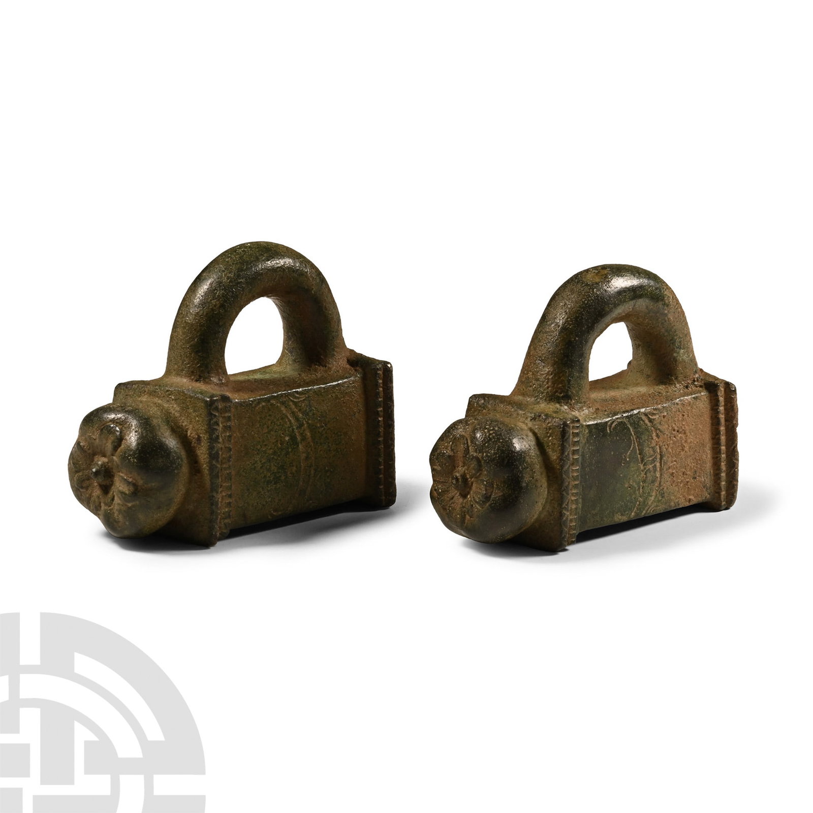 Roman Bronze Pomegranate Chariot Rein Guide Pair (1 of 1)