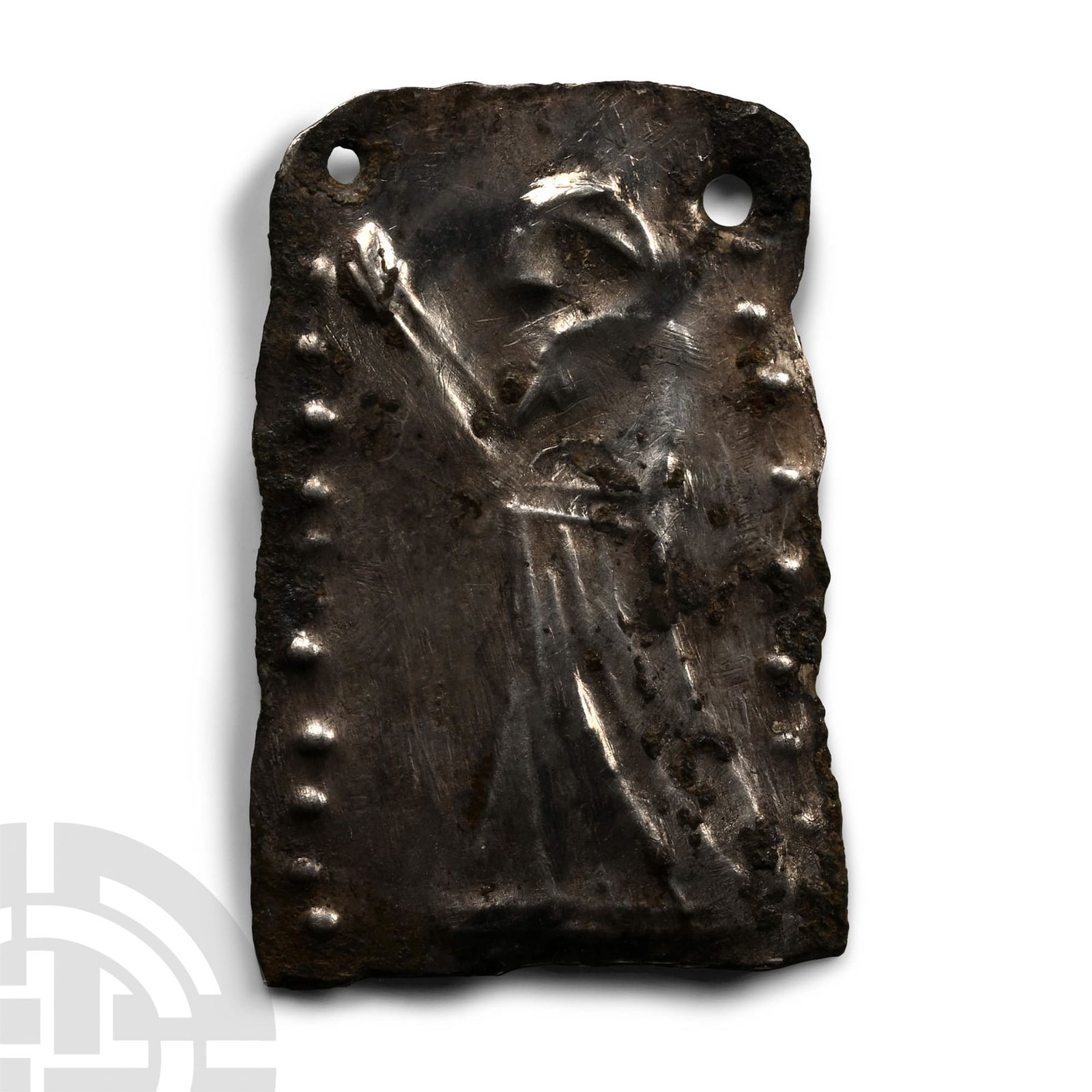 Assyrian Silver Plaque with Supplicant Figure (1 of 1)