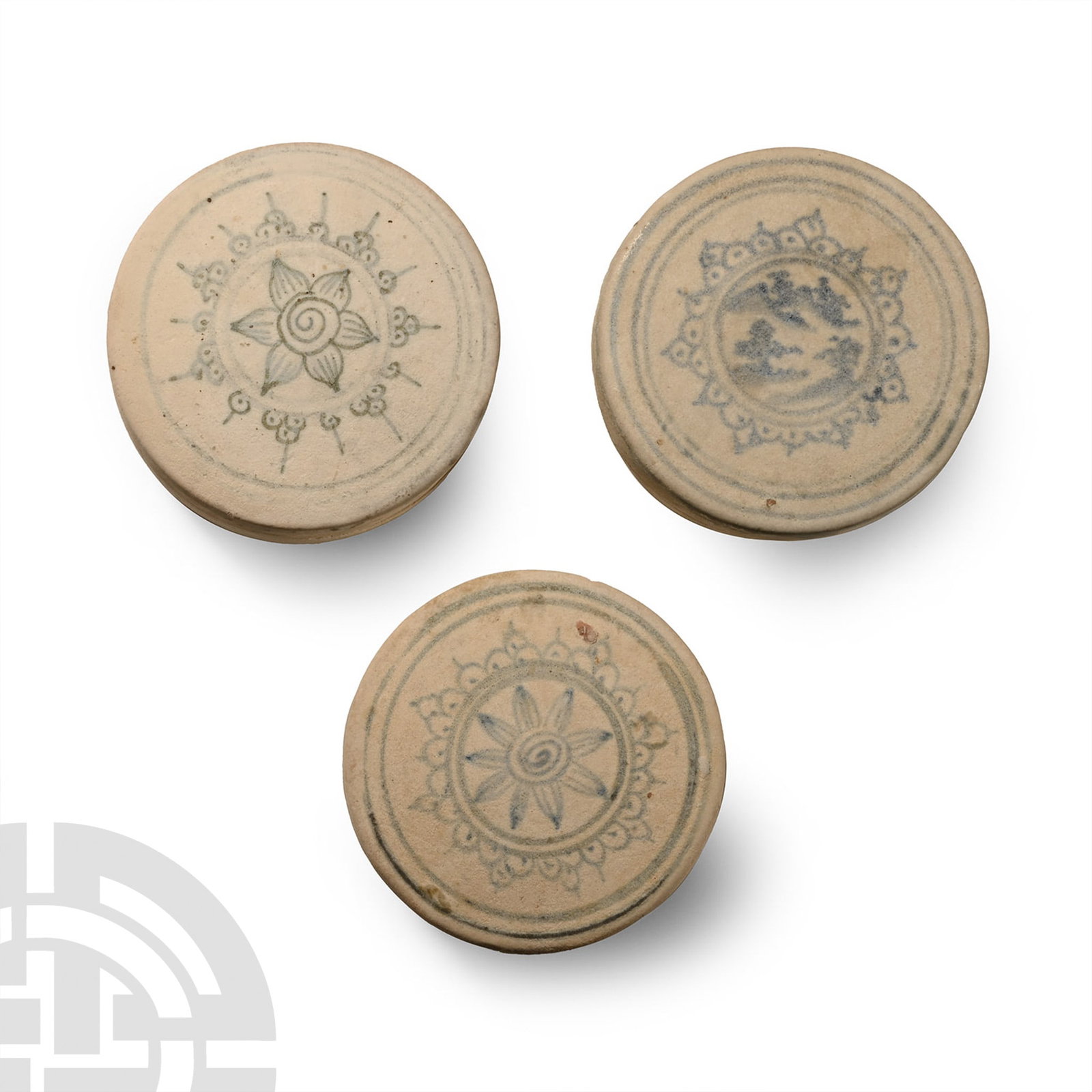 Hoi An Cargo Shipwreck Glazed Blue and White Lidded Box Collection (1 of 1)