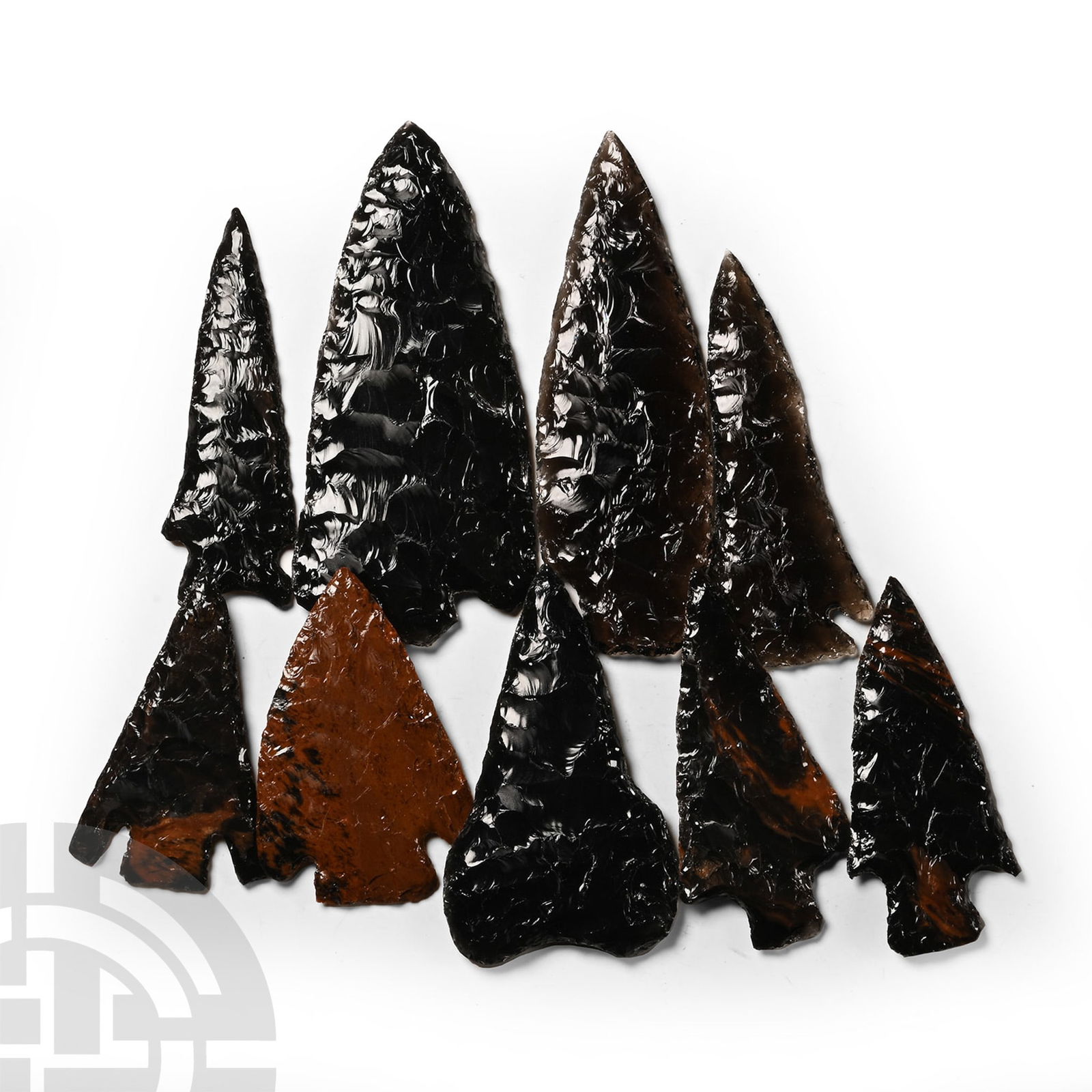 Native American Klamath-Modoc Obsidian Arrowhead Group (1 of 1)