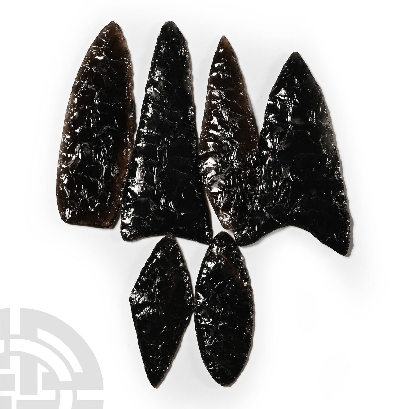 Native American Klamath-Modoc Obsidian Arrowhead Group (1 of 1)