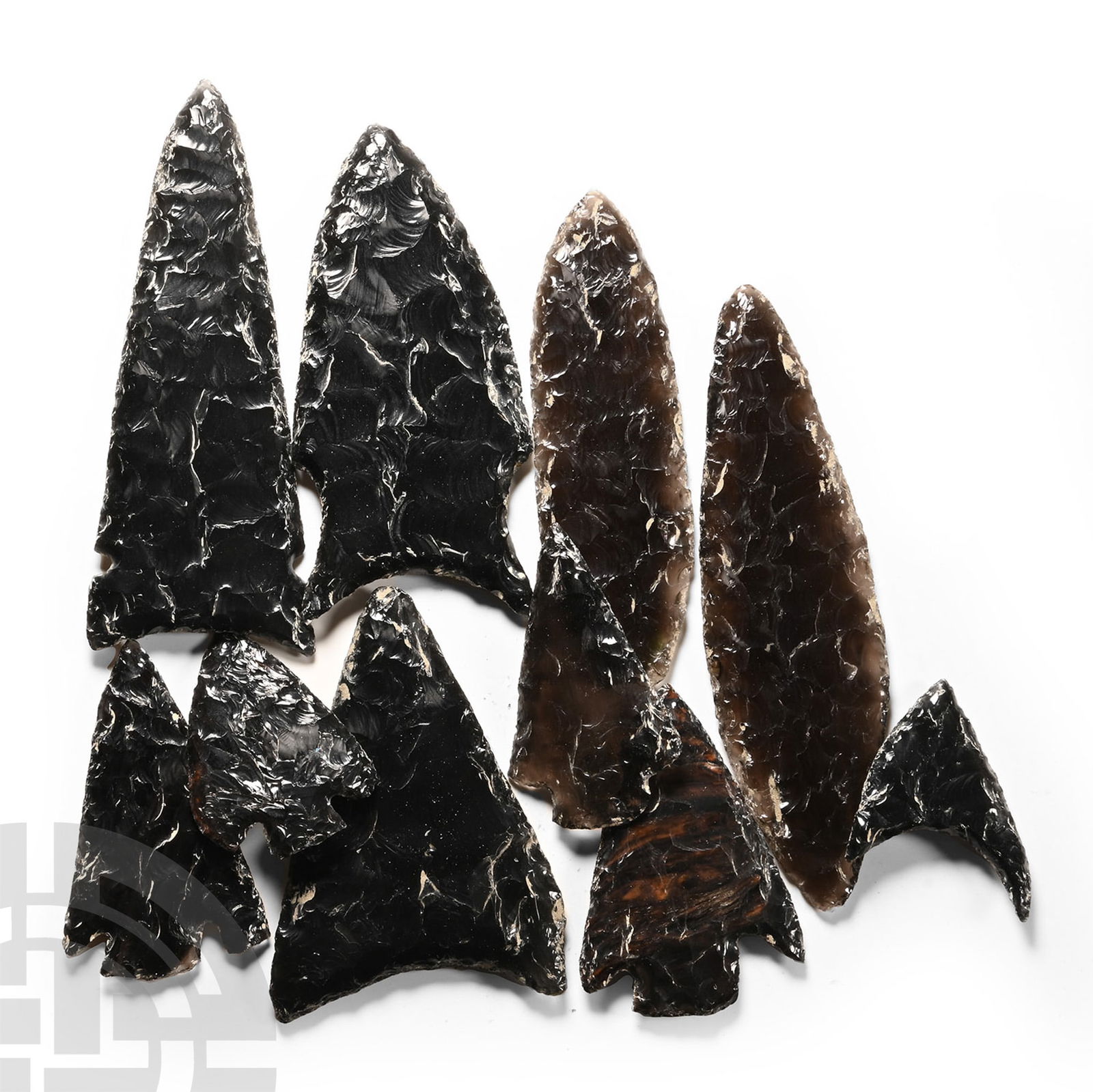 Native American Klamath-Modoc Obsidian Arrowhead Group (1 of 1)