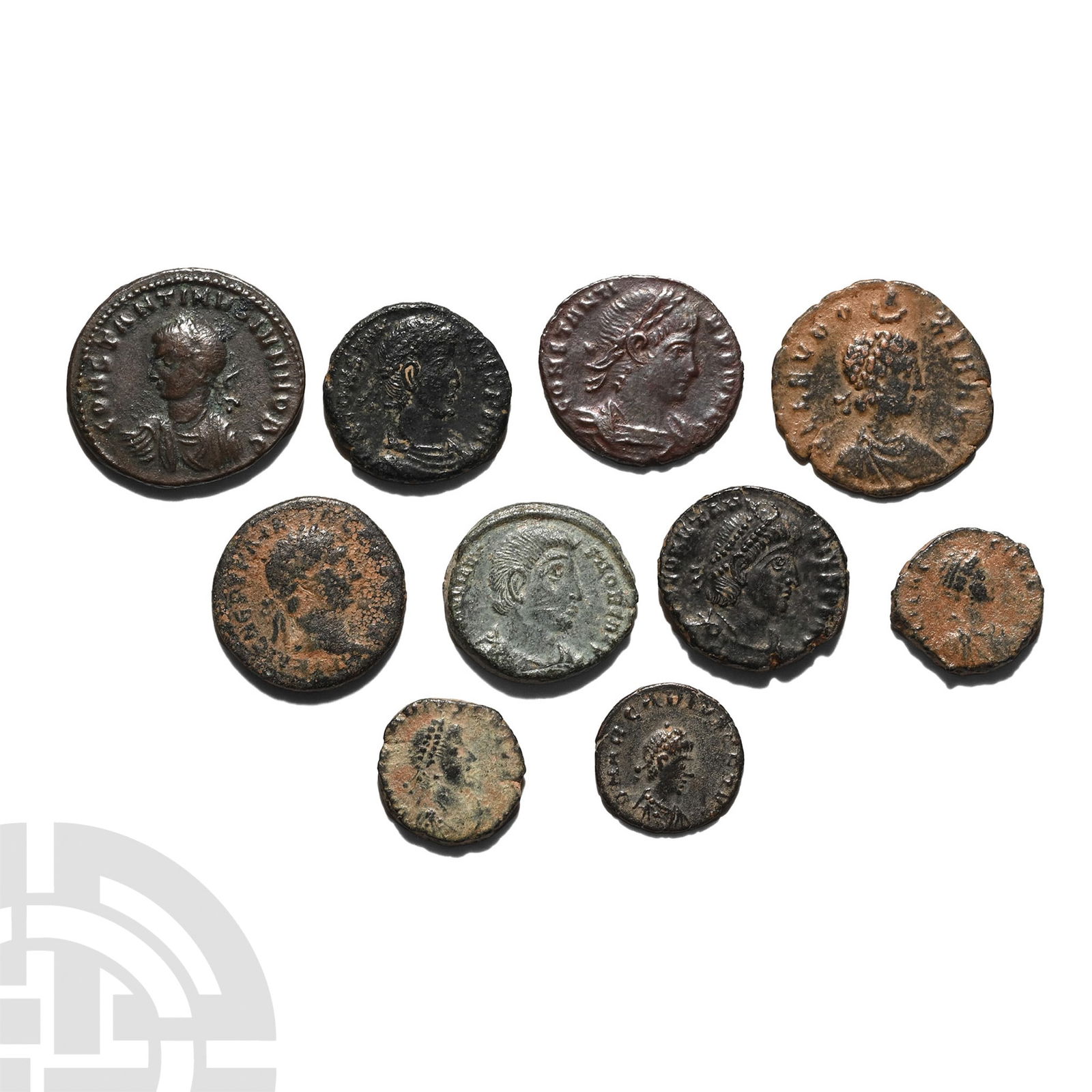 Group of Ten [10] AE Roman Imperial Coins. (1 of 2)