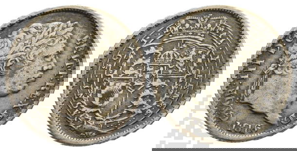Great Britain. Hanover, George III AR Shilling.: 1760-1820. London mint. Dated 1816. 'Bull Head' type. Last coinage. Engraved by Benedetto Pistrucci and Thomas Wyon. GEOR : III D : G : BRITT : REX F : D :, laureate head to right / Ornate crowned Roy