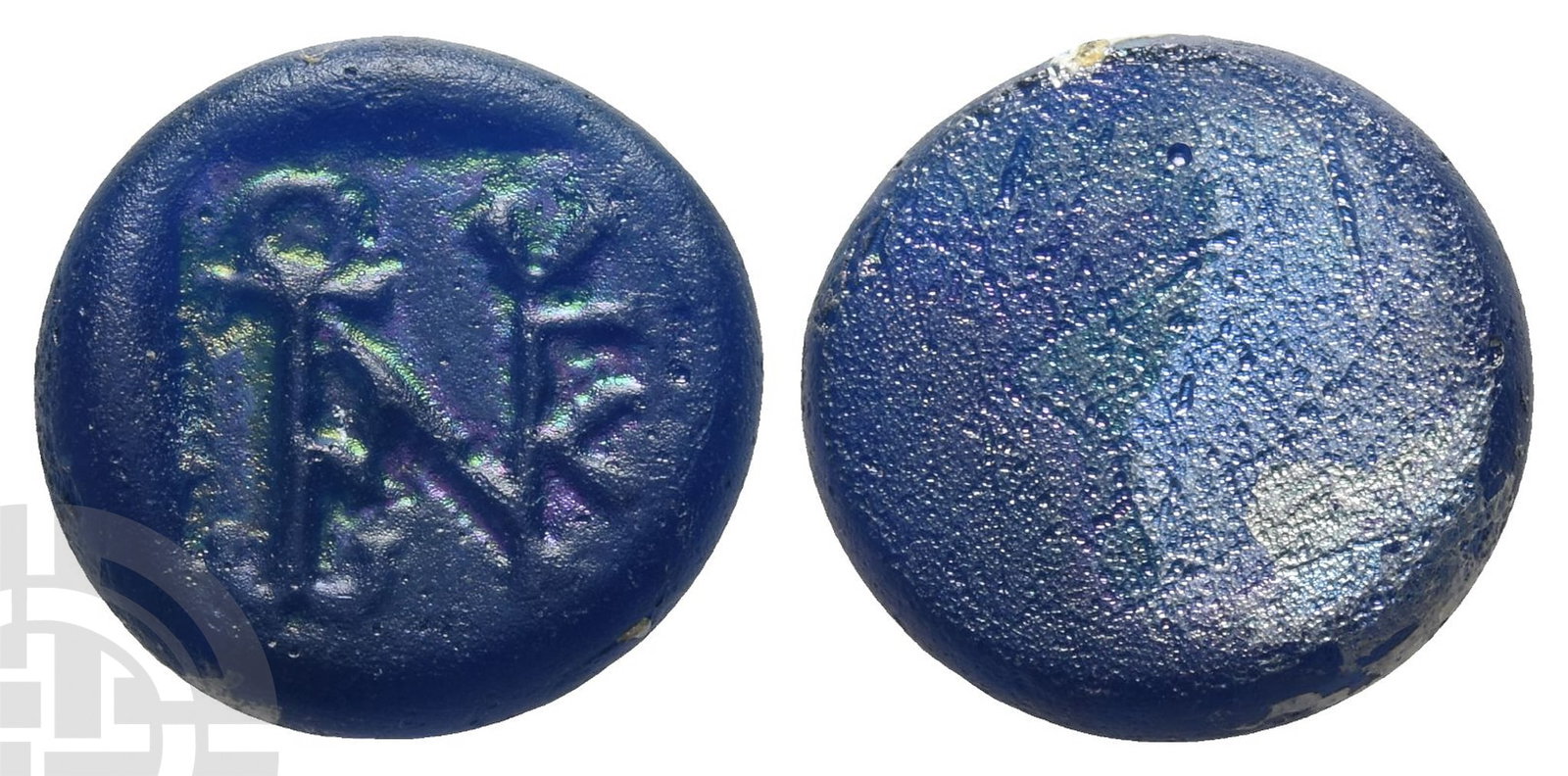 Byzantine Circular Glass Weight of 1 Semissis. (1 of 1)