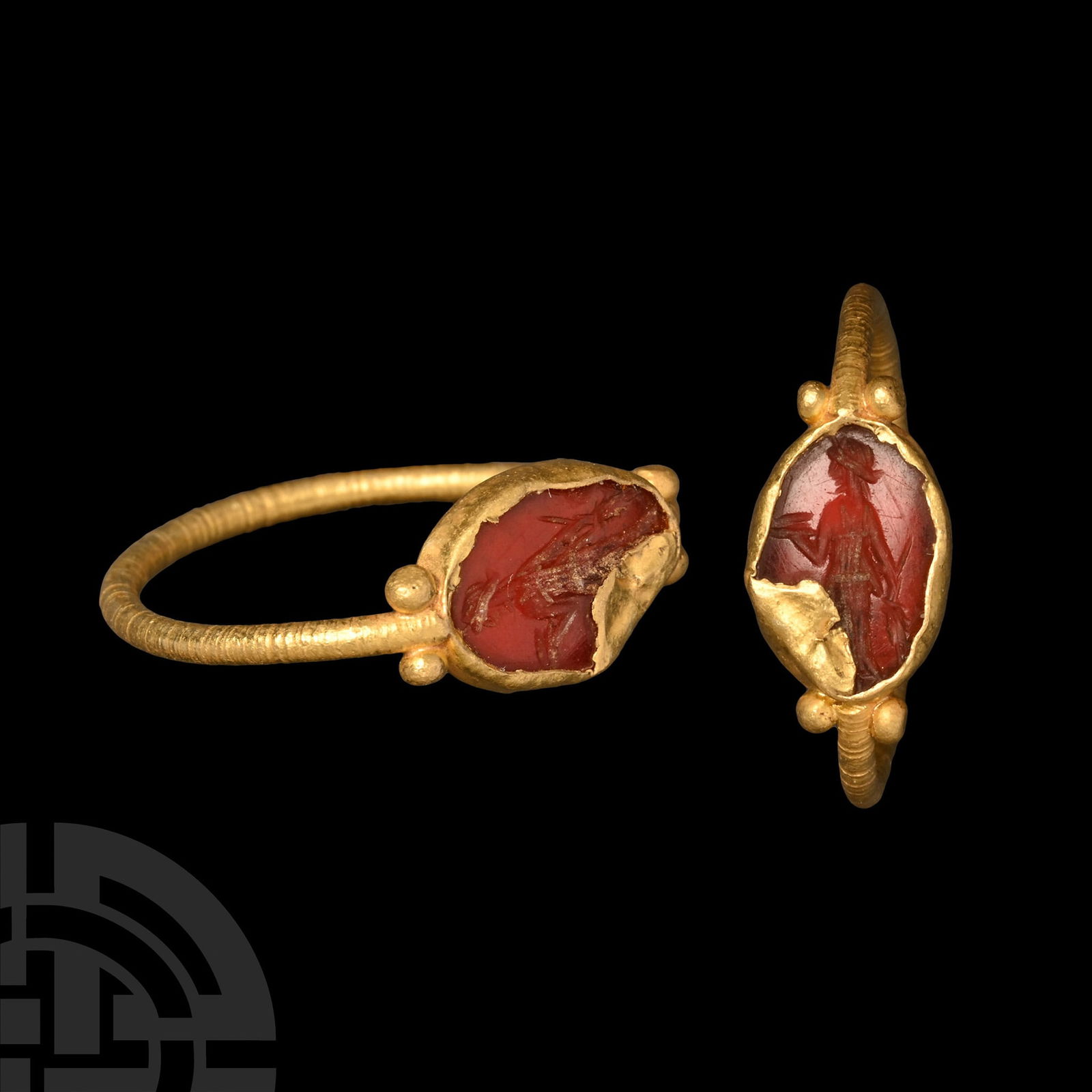 Roman Gold Ring with Diana Gemstone (1 of 1)
