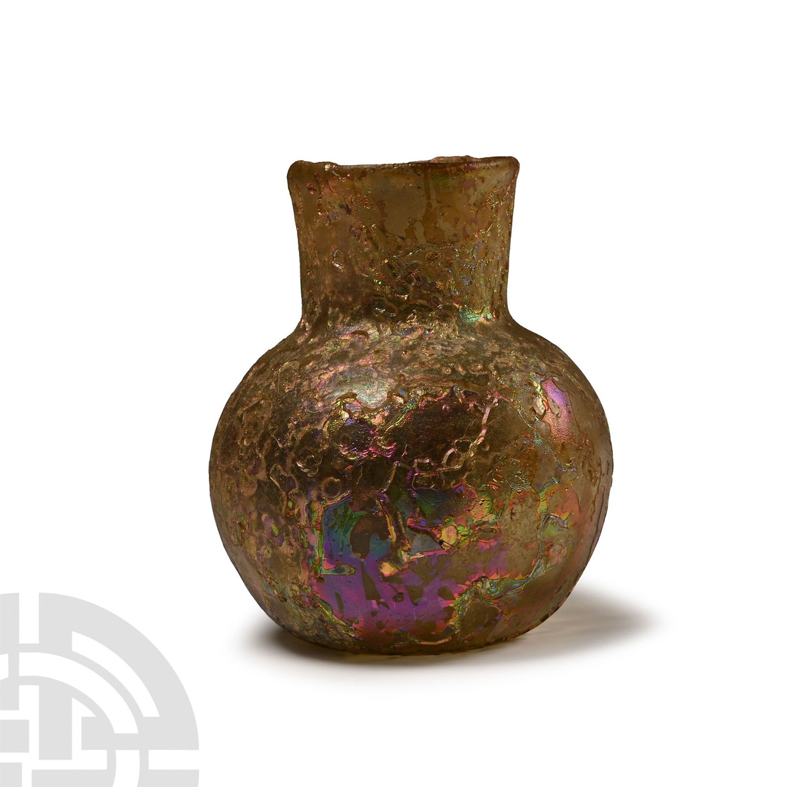 Roman Yellow Glass Spherical Bottle (1 of 1)