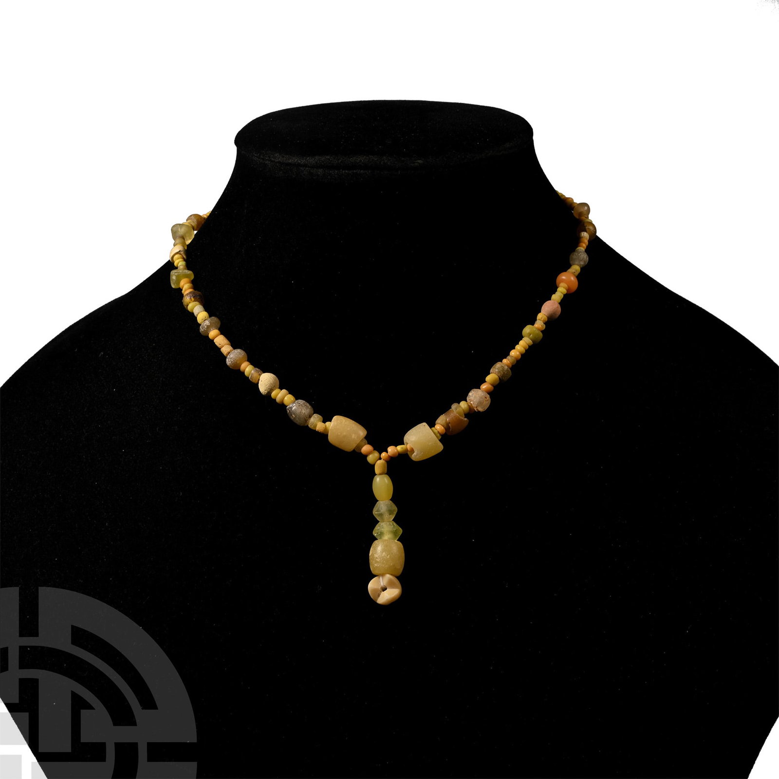 Roman Yellow Glass Bead Necklace String (1 of 1)
