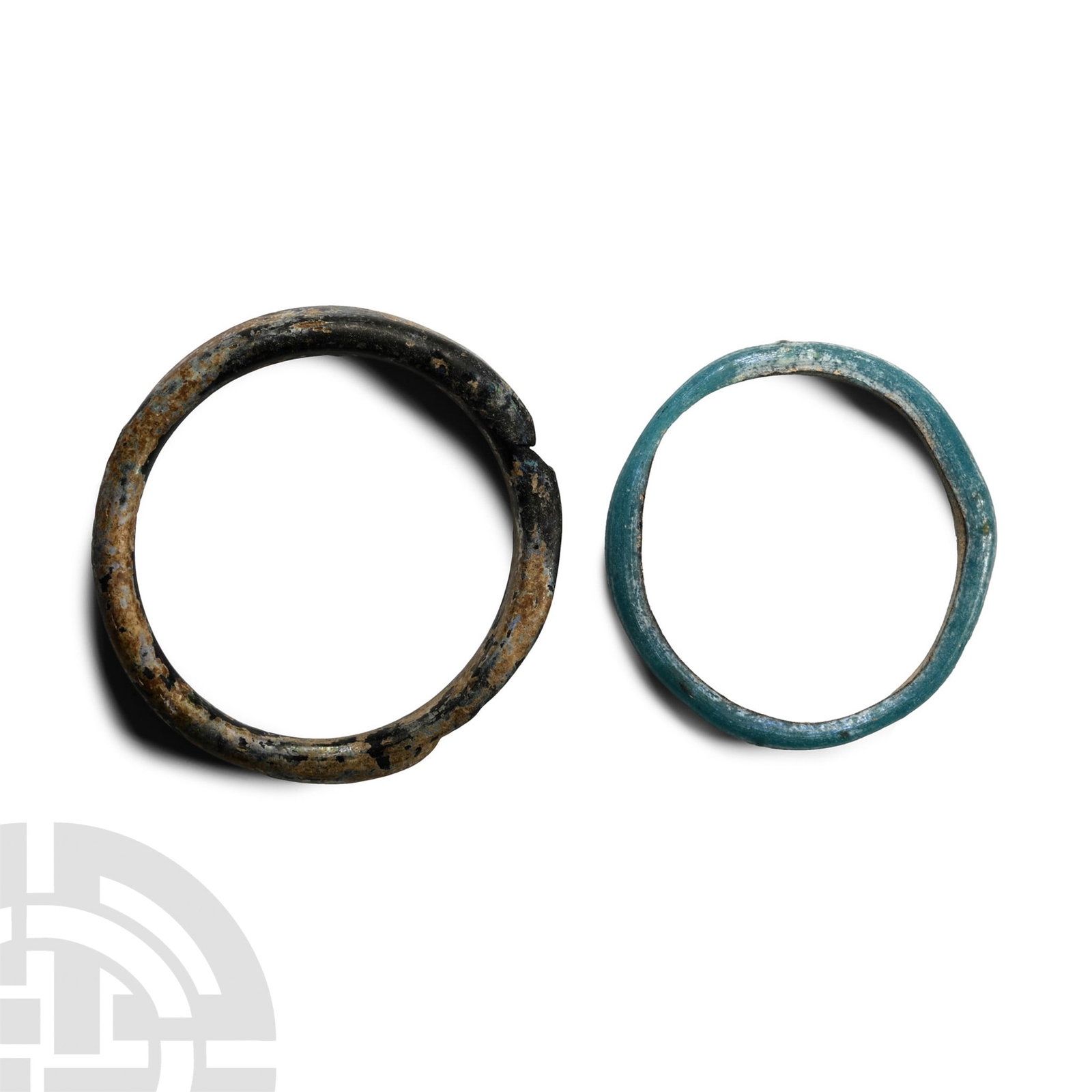 Roman Blue Glass Bangle Pair (1 of 1)