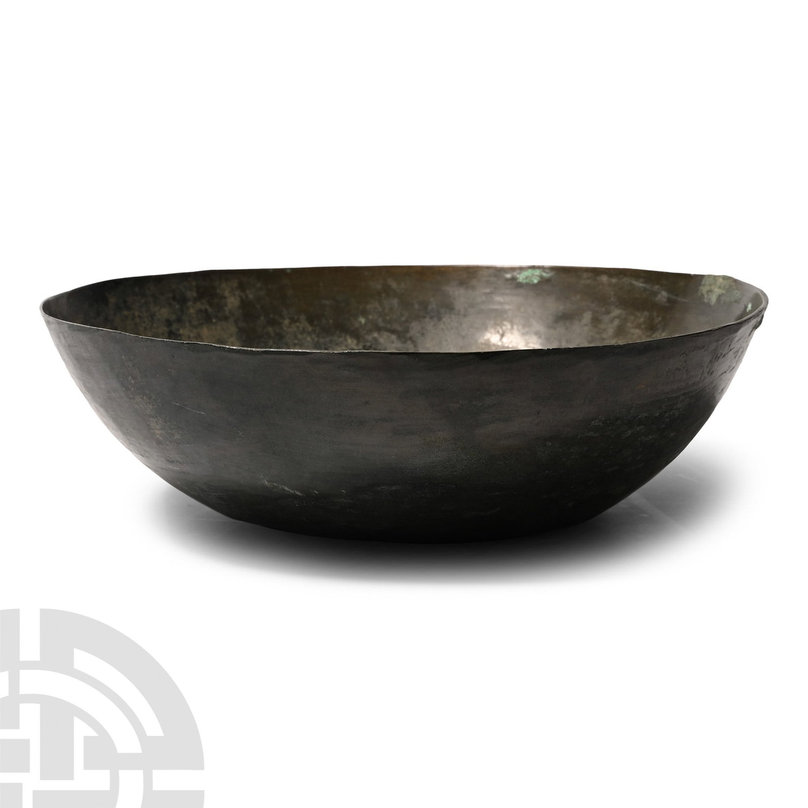 Sasanian High Tin Bronze Bowl: 3rd-7th century A.D. Hammered from a single sheet with broad body and gently sloping walls. 152 grams, 16 cm (6 3/8 in.). Acquired 1980-2015. Ex Abelita family collection.