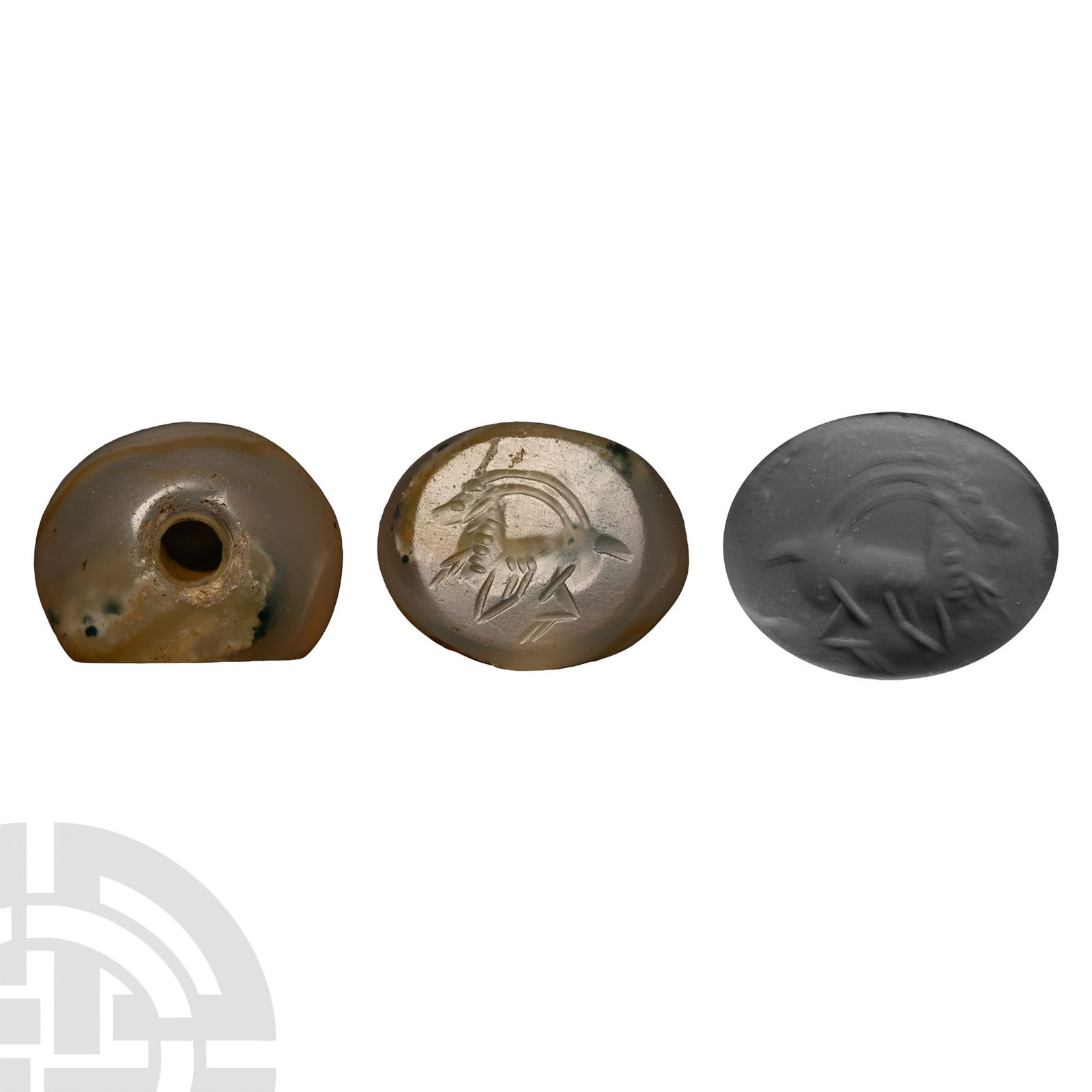 Sasanian Chalcedony Stamp Seal with an Ibex (1 of 1)