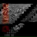 Assyrian Red Jasper Cylinder Seal with Contest Scene