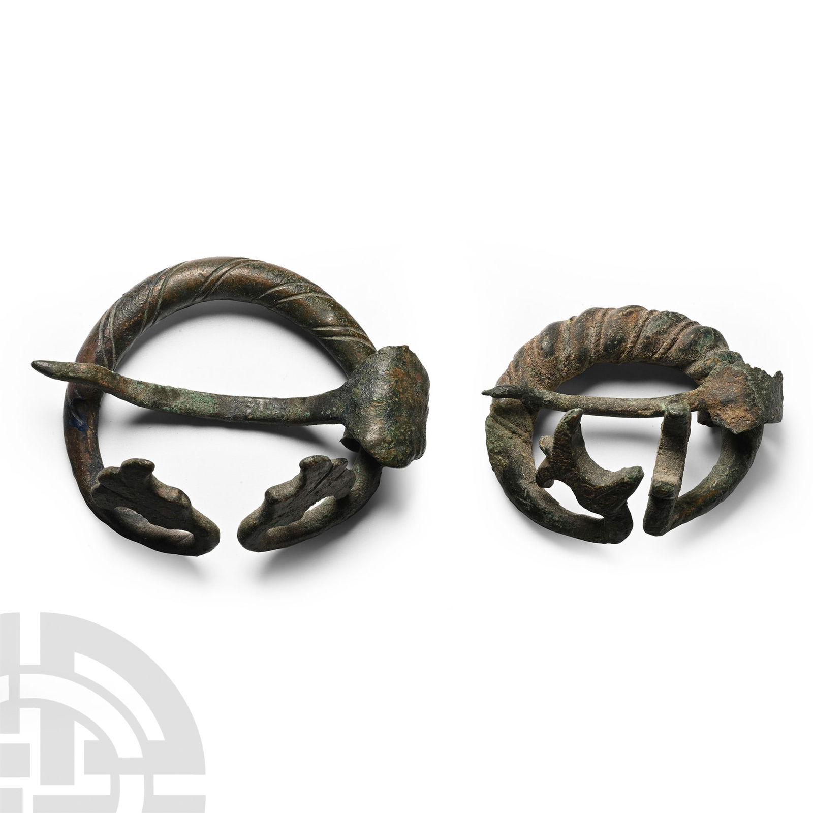 Viking Bronze Twisted Penannular Brooch Group (1 of 1)