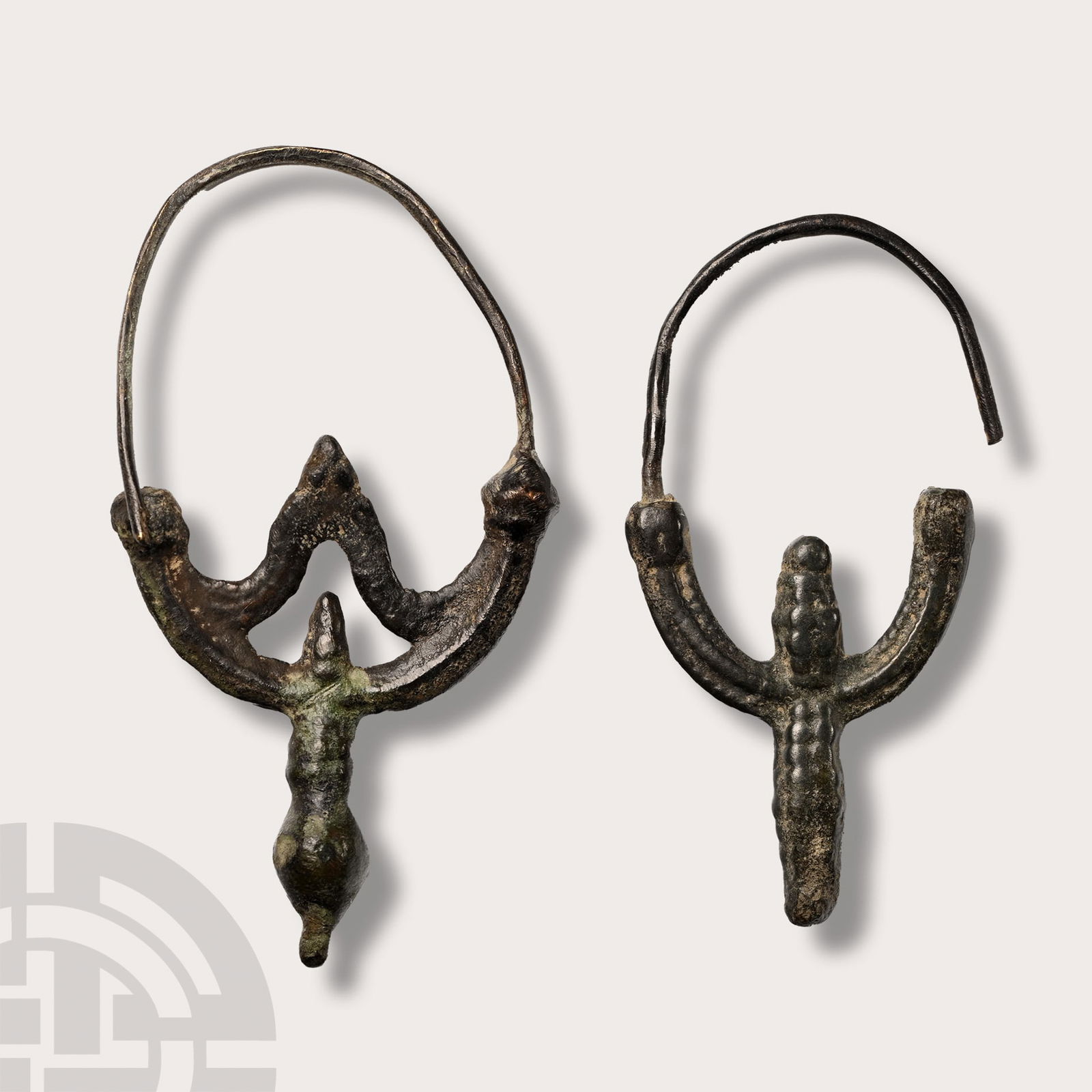 Viking Age Bronze Earring Pair (1 of 1)