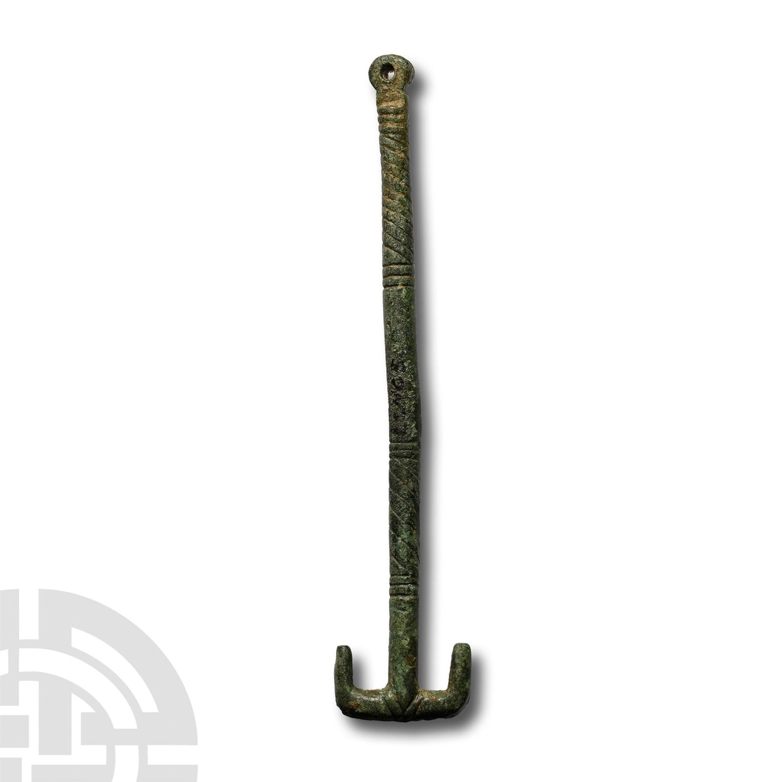 Anglo-Saxon Bronze Miniature Girdle Hanger Pendant (1 of 1)