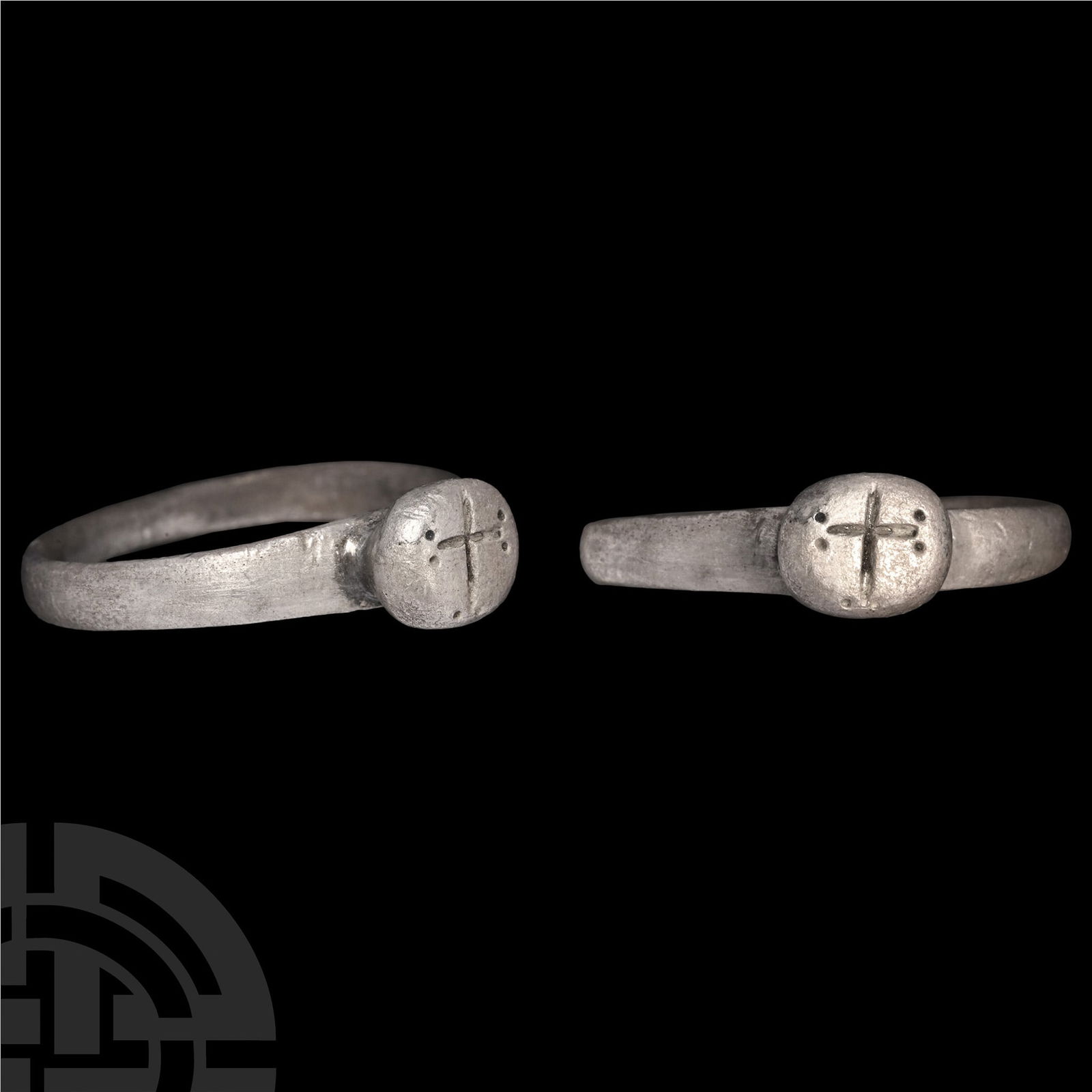 Medieval Silver Ring with Cross (1 of 1)