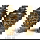 Qajar Hammered Brass Vessel Pair