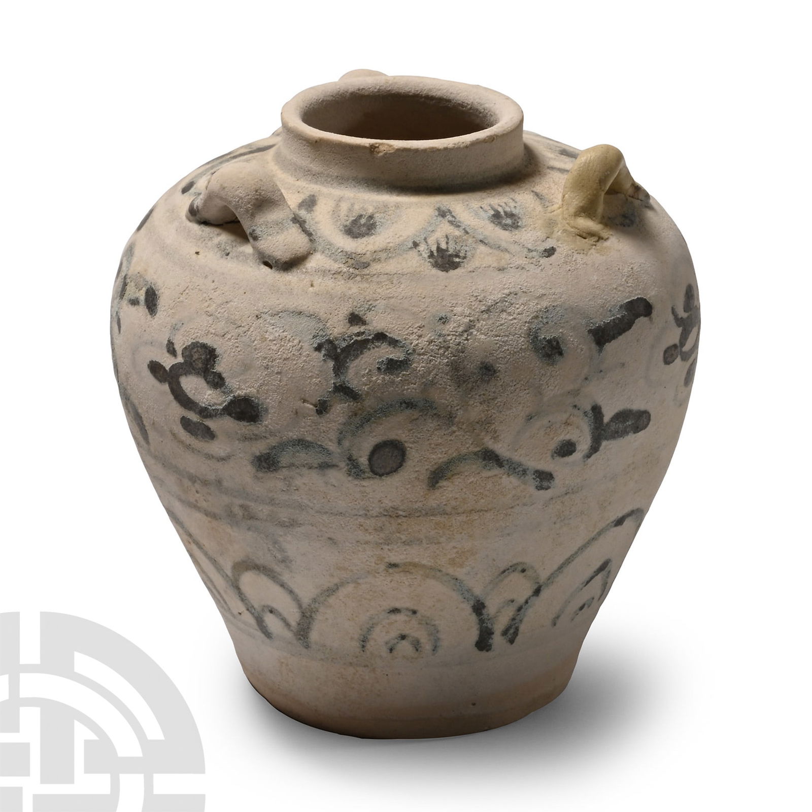 Hoi An Cargo Shipwreck Glazed Blue and White Jar (1 of 1)