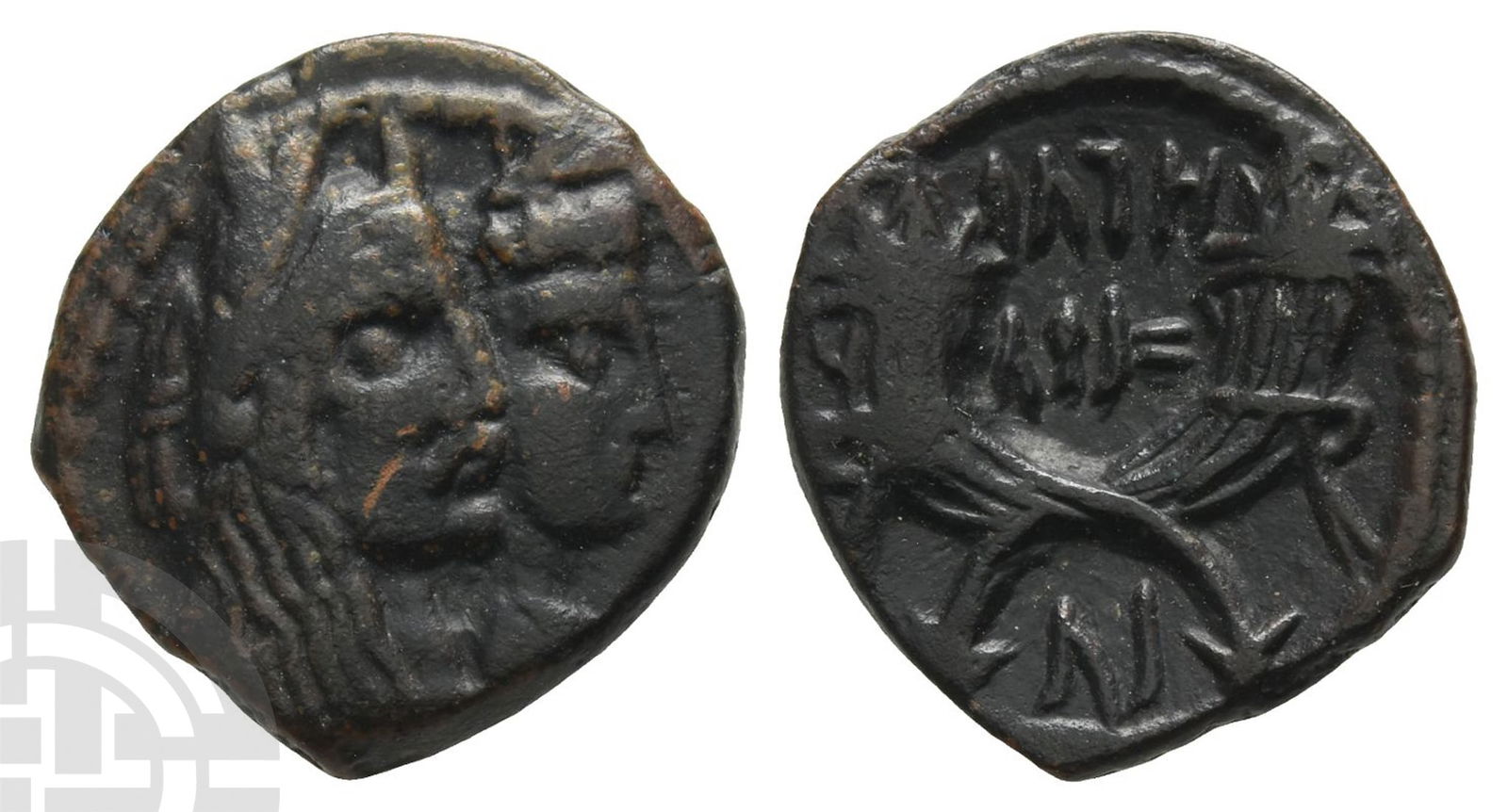 Nabataea, Aretas IV, with Shaqilat AE 17mm. (1 of 1)