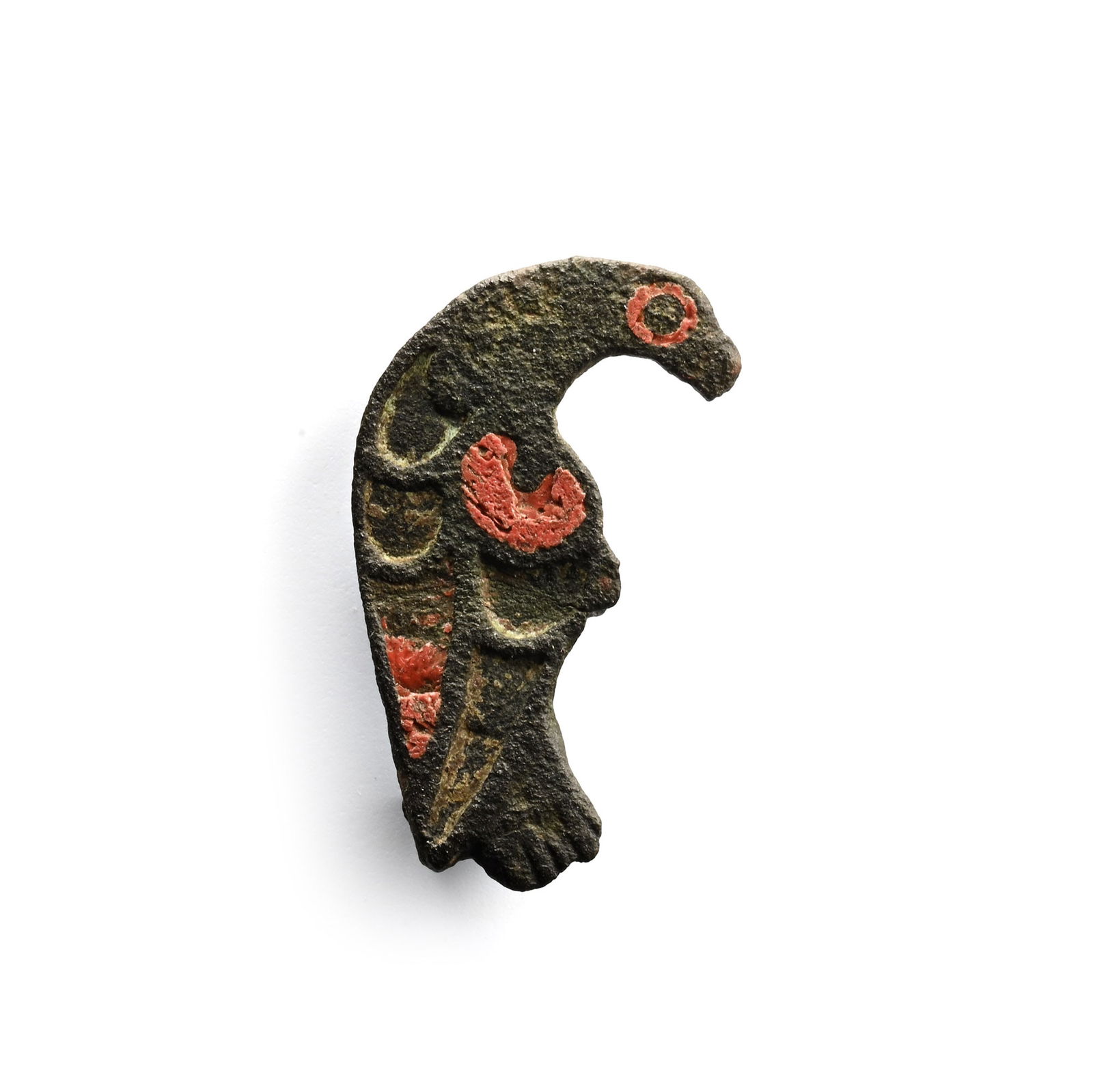 Romano-British Enamelled Bronze Eagle Brooch (1 of 1)