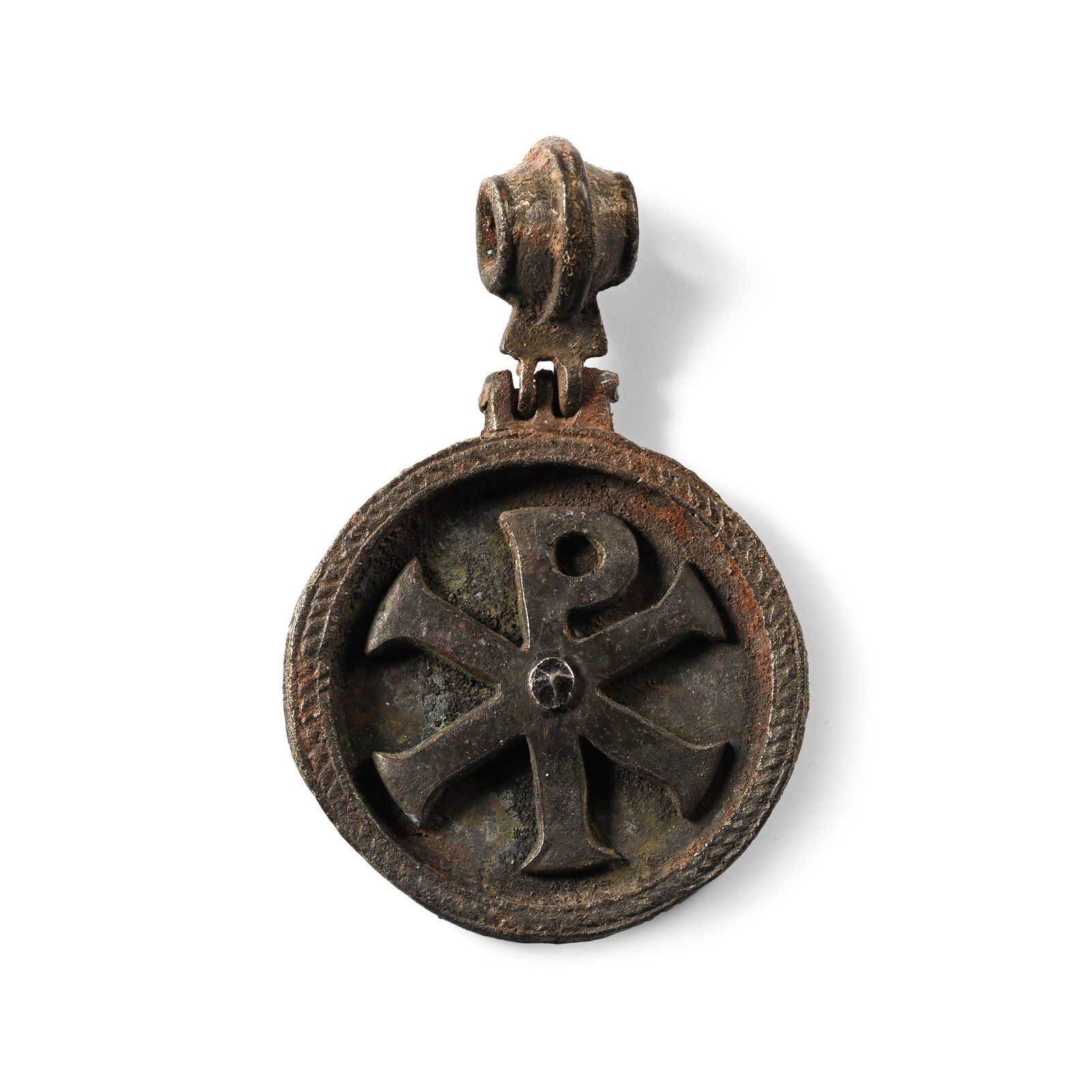 Roman Bronze Chi Rho Pendant (1 of 1)