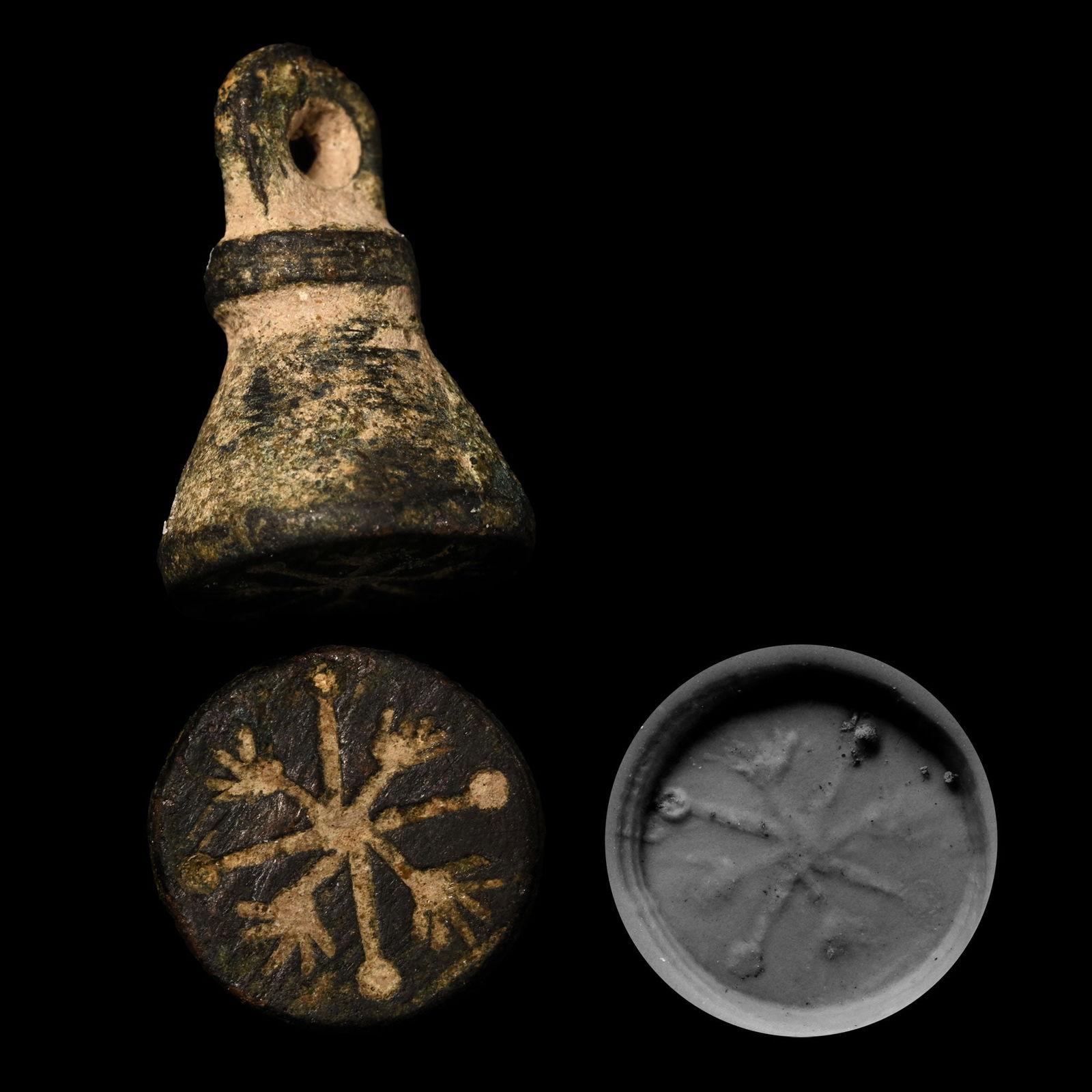 Western Asiatic Bronze Stamp Seal Matrix (1 of 1)