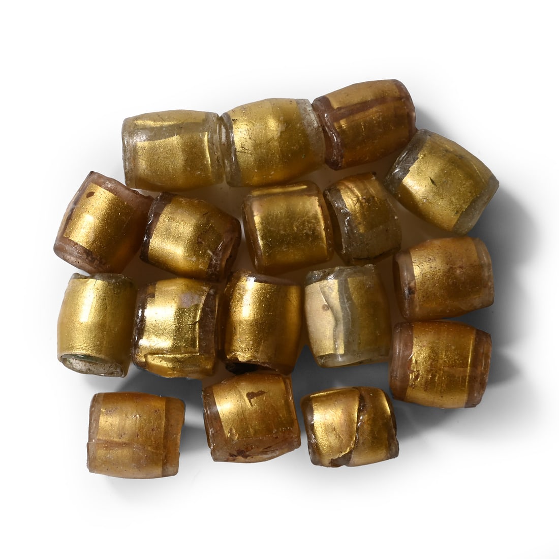 Viking Age Gold-in-Glass Bead Group (1 of 1)