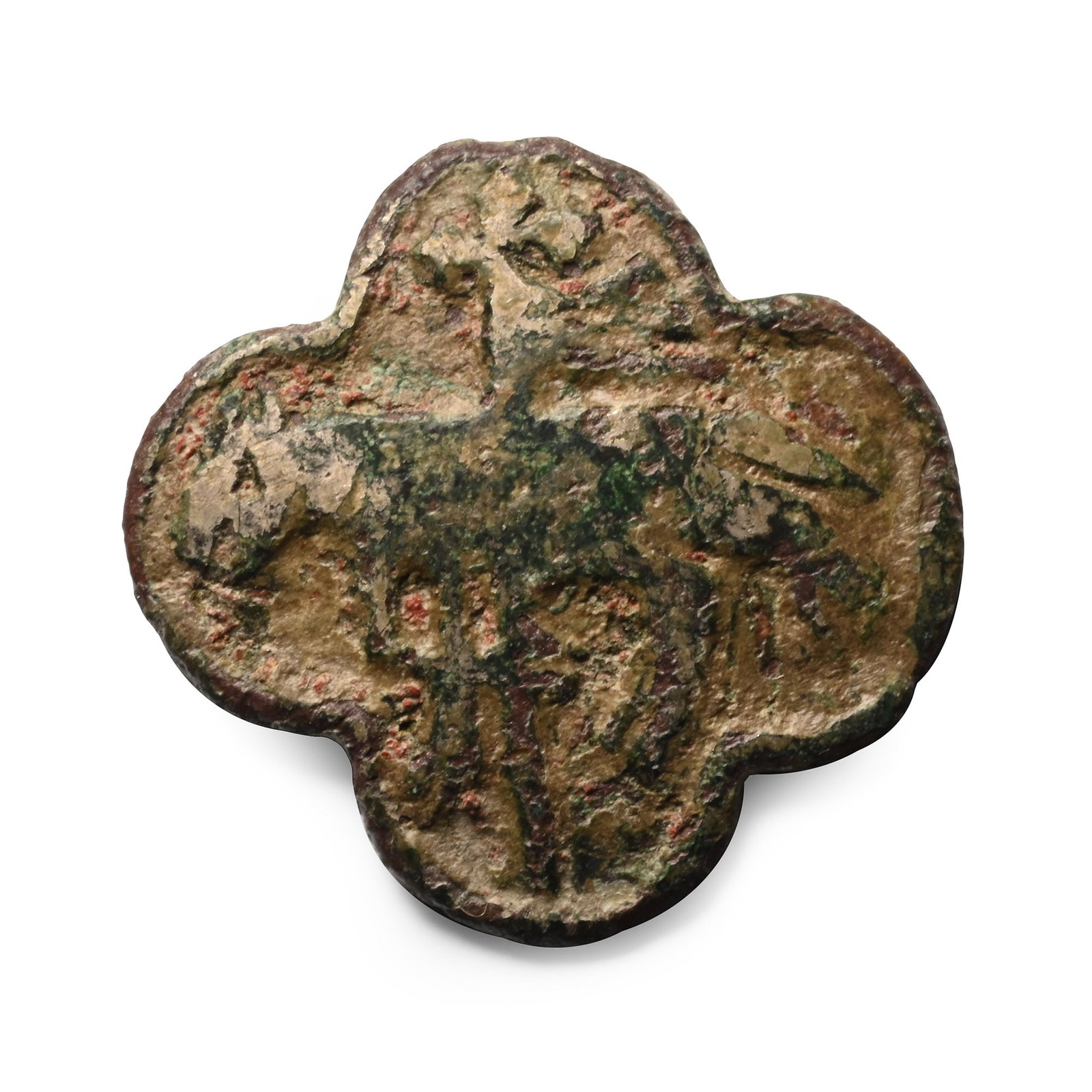 Medieval Silvered Bronze Knight's Horse Harness Pendant with Lamb of God (1 of 1)