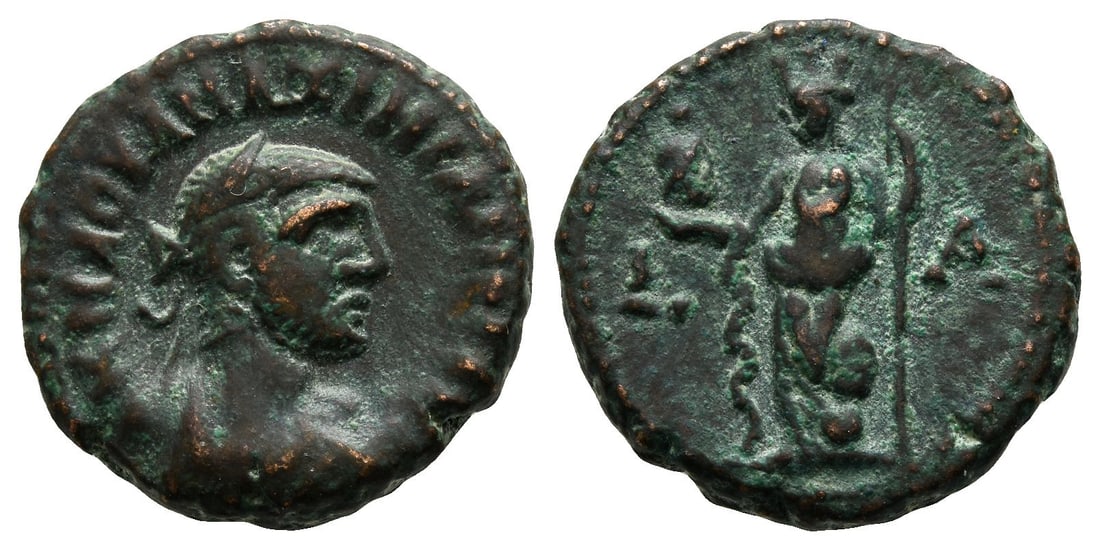 Maximian BI Tetradrachm of Alexandria, Egypt.: Dated RY 1 (AD 285/6). First reign, AD 286-305. ? ? ?A ??? ?????????? ???, laureate, draped and cuirassed bust to right / Alexandria standing to left, holding head of Sarapis and sceptre; L A (date) a