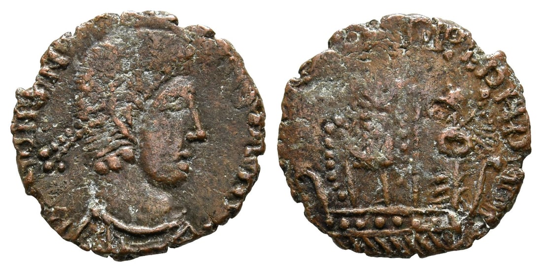 Romano-British Imitation of Uncertain Ruler of Constantinian Dynasty BI Centenionalis. (1 of 1)