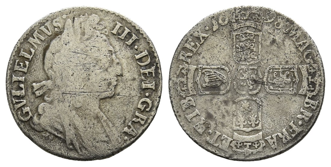 England. Stuart (Orange), William III AR Sixpence. (1 of 1)
