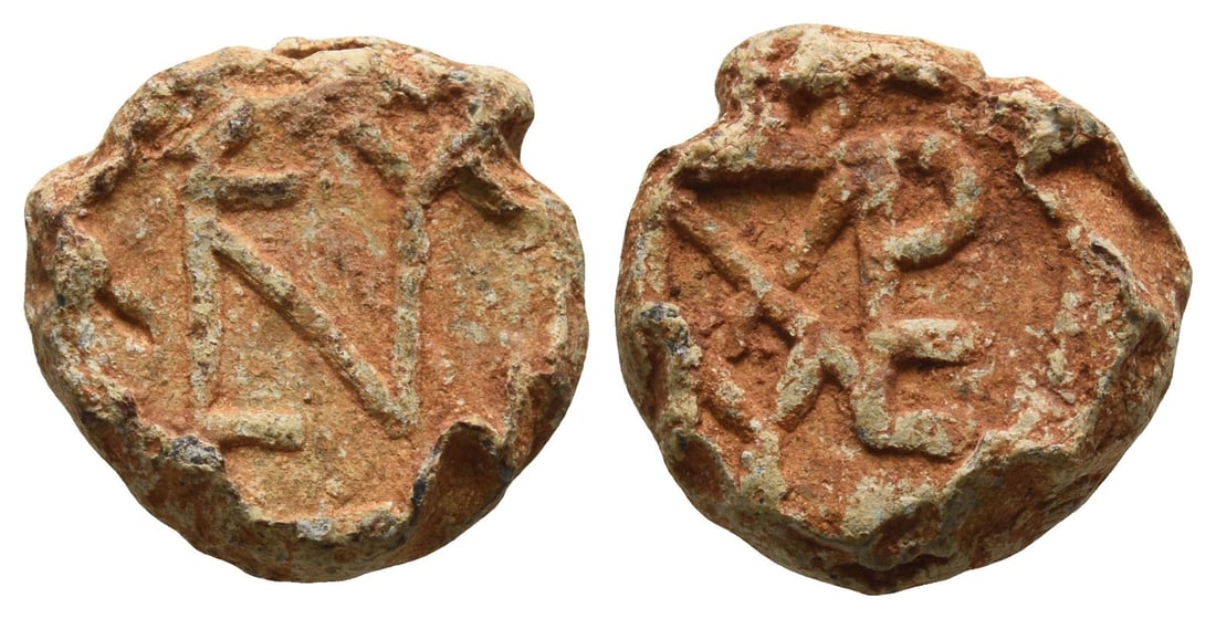 Byzantine Monogrammatic PB Seal in the name of Sisinnios, Apo Eparchon.: Circa AD 600-650. Monogram of CICINNIOY / Block monogram of ??? ??????N(?). Translation: (Seal of) Sisinnios, apo Eparchon. Cf. Schulten Frühjahr 1990, 1106. 9.23gr, 18mm, 12h. Condition as seen. Fro