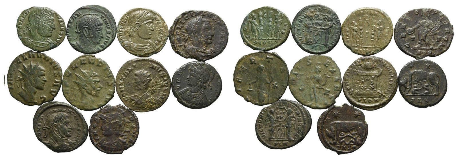 Group of Ten [10] Roman Imperial AE Coins. (1 of 1)