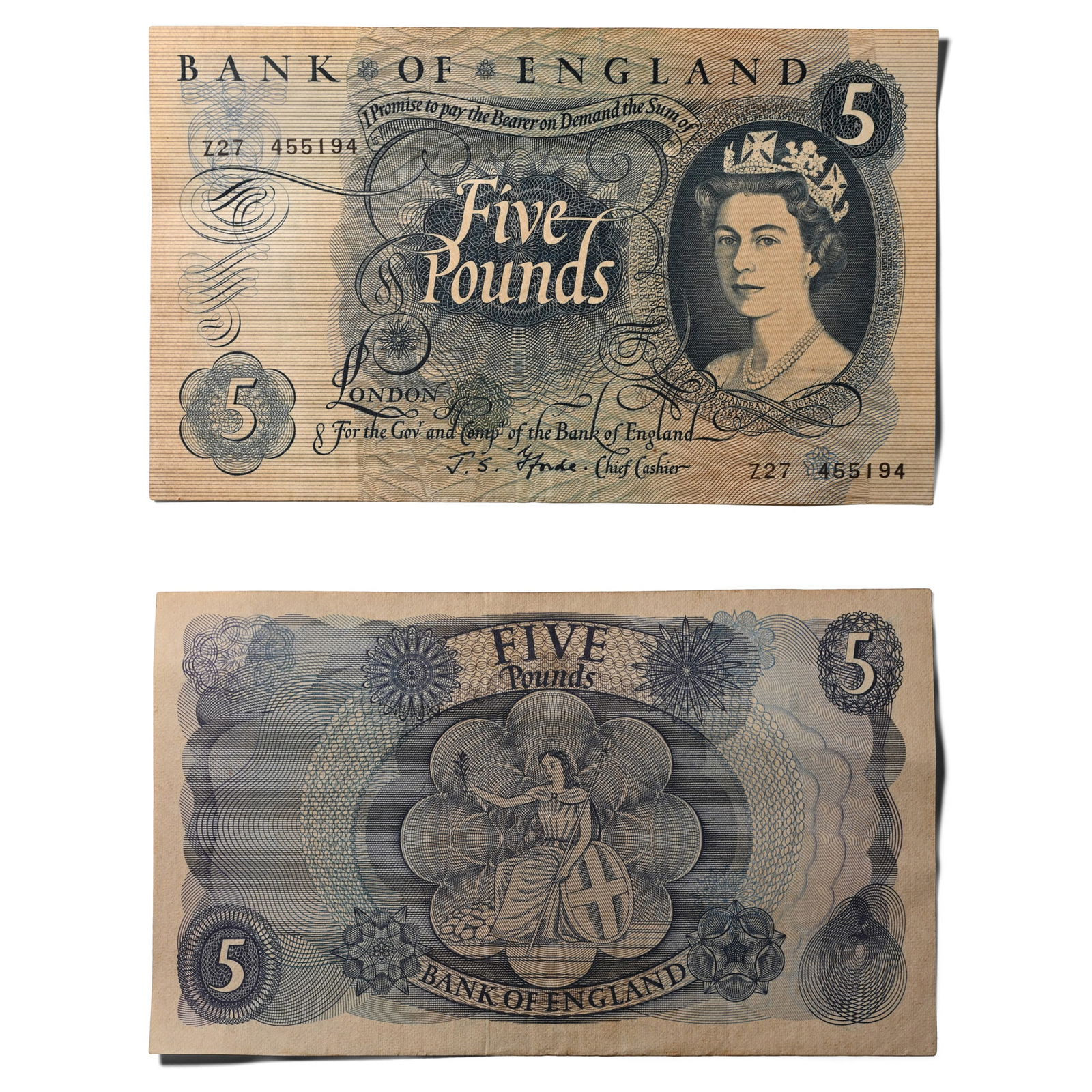 Great Britain. England, Five Pounds Banknote. (1 of 1)