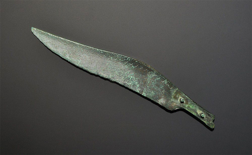 Bronze Age Bronze Decorated Knife Blade
