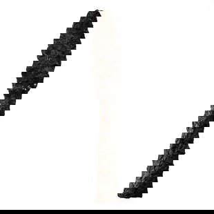 Viking Socketted Iron Spearhead: 9th-11th century A.D. A short, leaf-shaped blade and tapering, round-section socket, pierced for attachment to a shaft. 102 grams, 18 cm (7 in.). [No Reserve] UK gallery, acquired in the 2000s. Proper