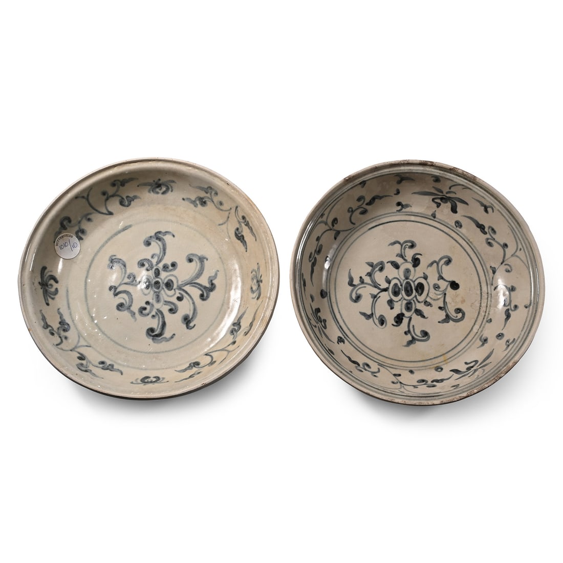 Hoi An Cargo Shipwreck Glazed Blue and White Bowl Pair (1 of 1)