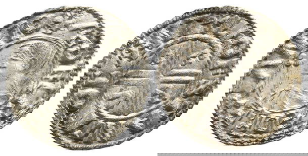 Anglo-Saxon, Kings of All England. Aethelred II AR Penny.: Anglo-Saxon, Kings of All England. Aethelred II AR Penny. Struck circa 991-997. Canterbury mint; Leofstan, moneyer. Crux type (BMC iiia, Hild. C). ? Æ?ELRÆD REX ANGLO (NG ligate), draped bust to lef