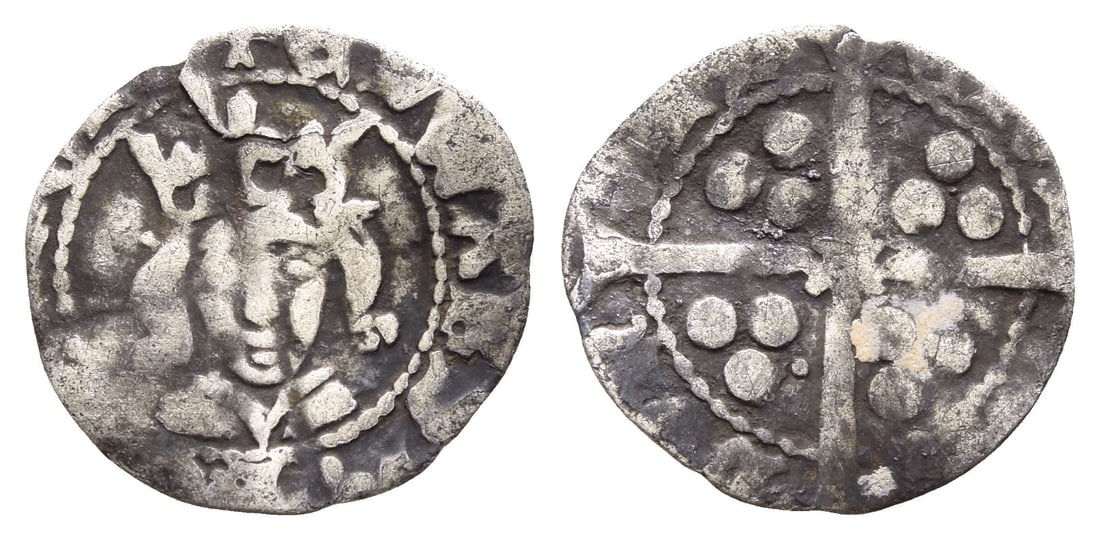 England. York, Edward IV AR Penny.: England. York, Edward IV AR Penny. Struck 1461-1462/3. Durham mint under John Orwell; i.m; plain cross. Heavy coinage, type IV. (Cross) ?DWARD R?X ANGLI, crowned facing bust / CIVI-TAS DON-OLI, long c