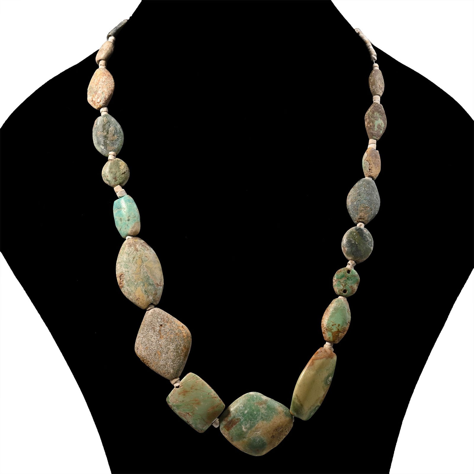 Western Asiatic Turquoise-Coloured Stone Bead Necklace (1 of 1)